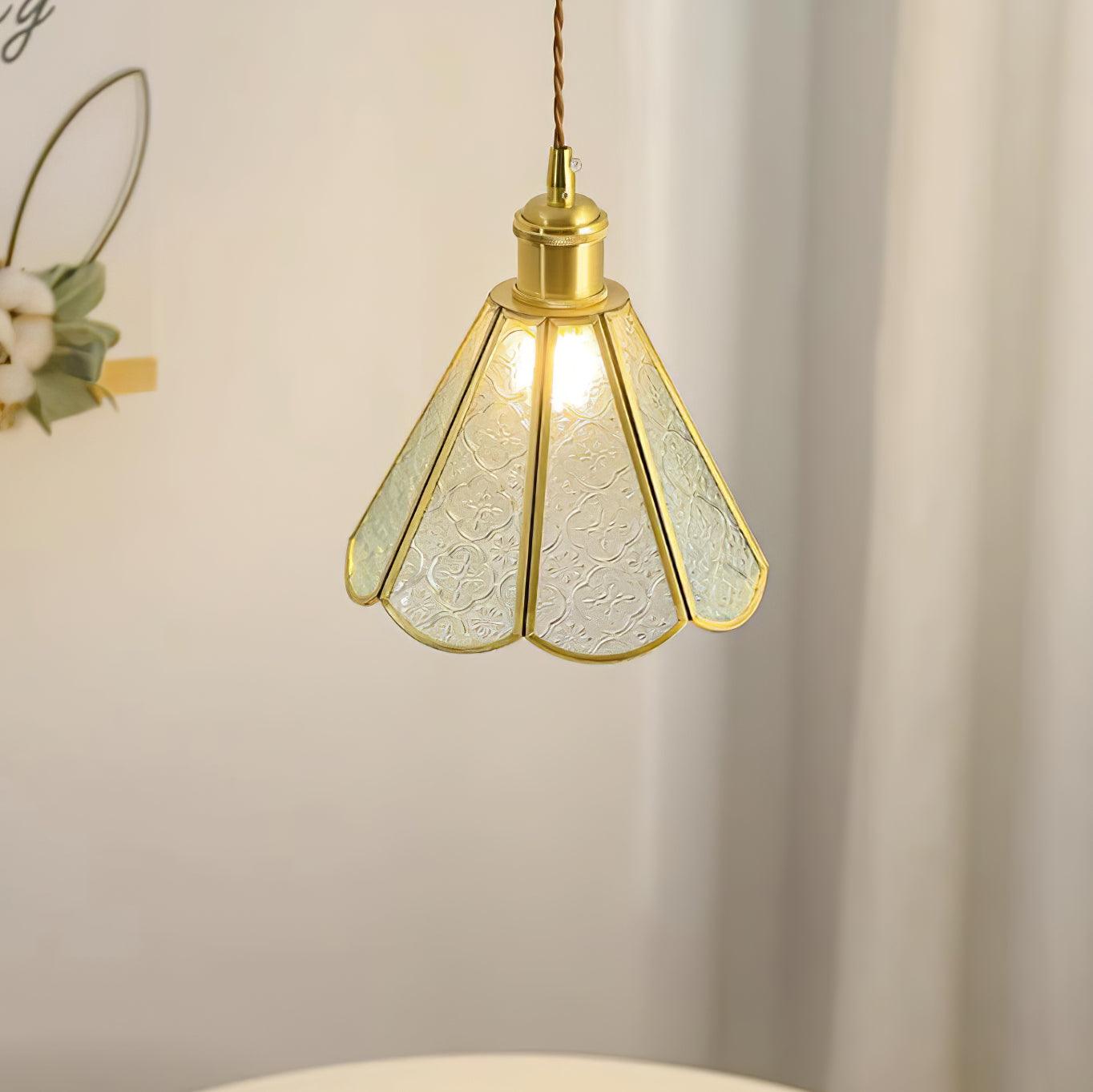 Patterned Glass Pendant Lamp