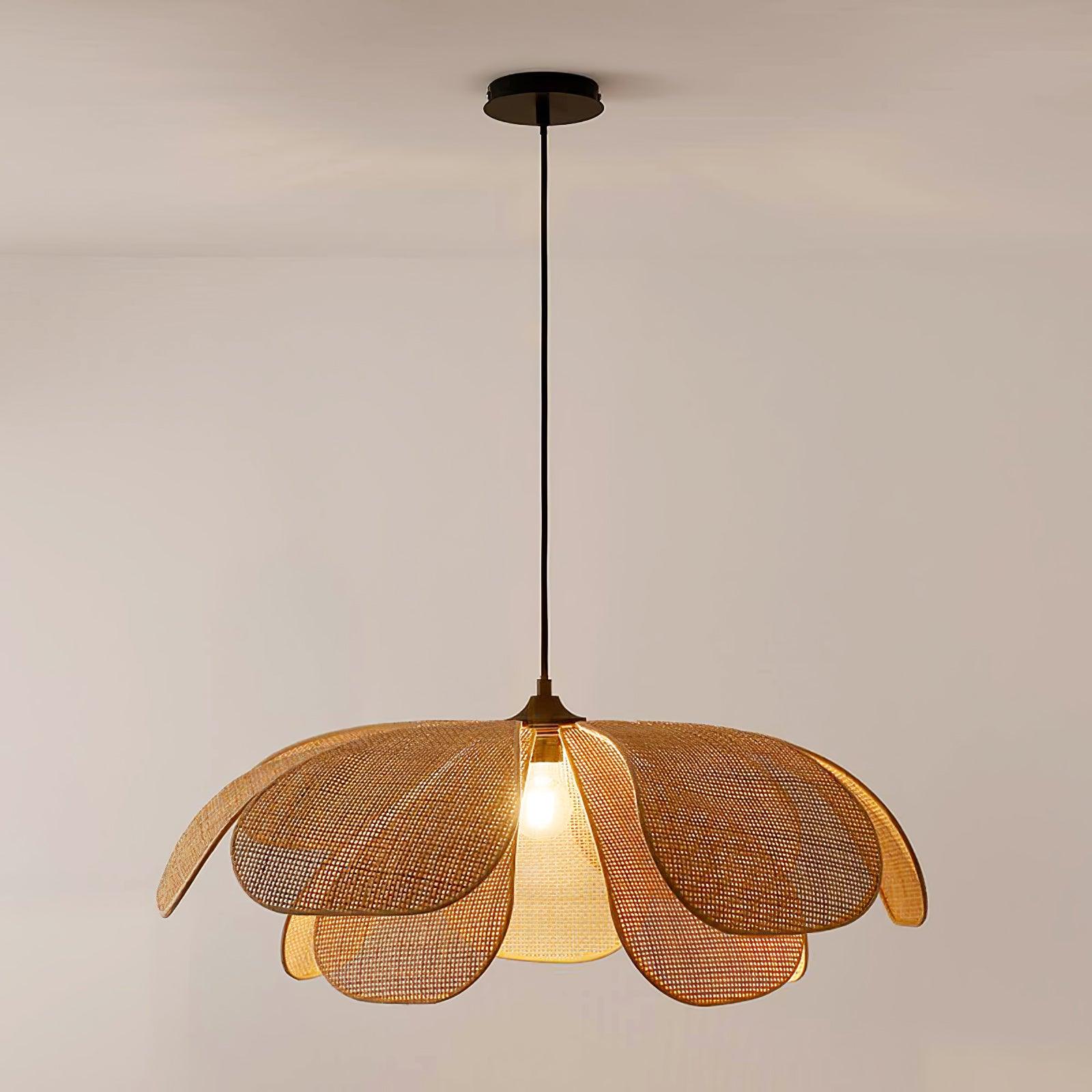 Rattan Petal Pendant Lamp