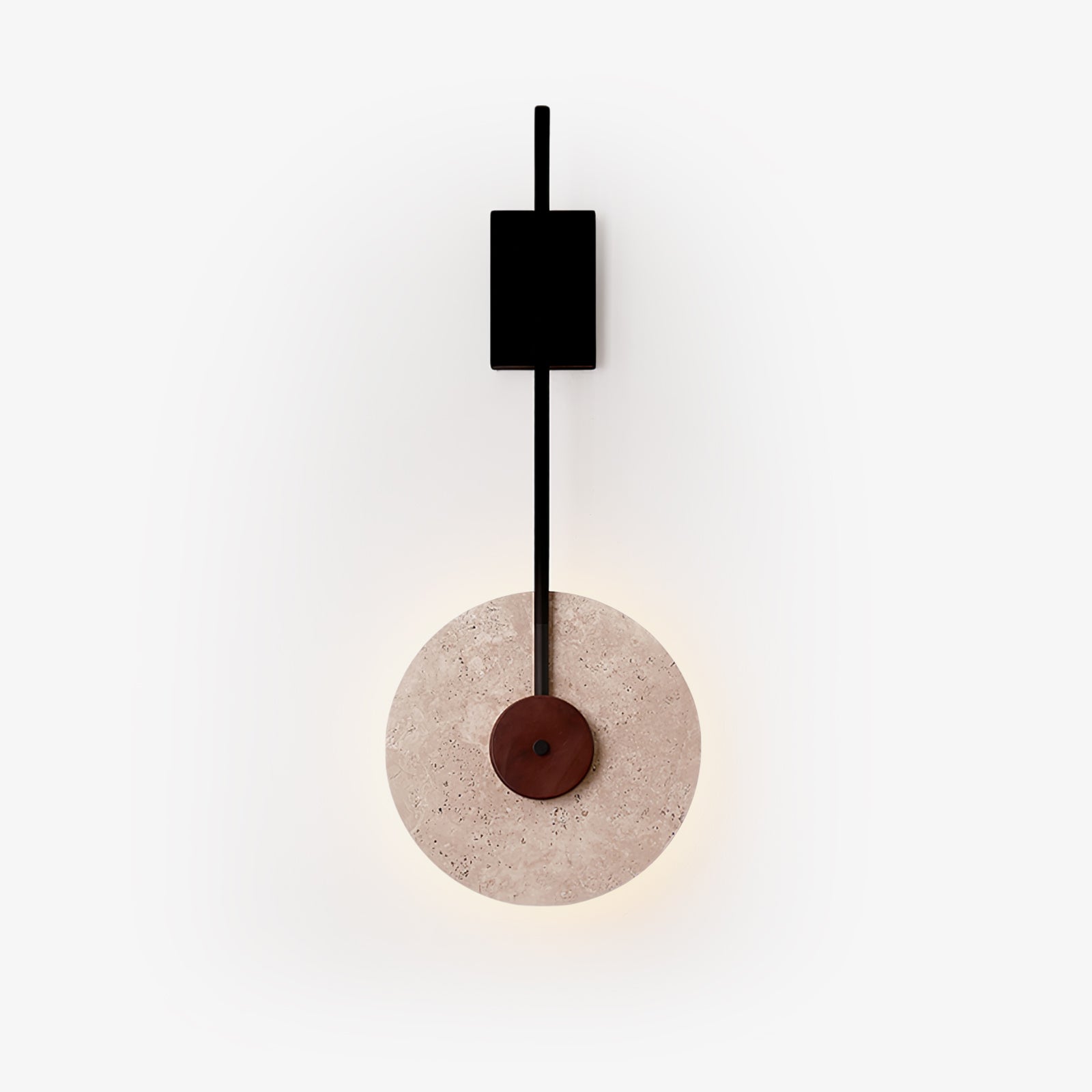 Disc Travertine Wall Lamp