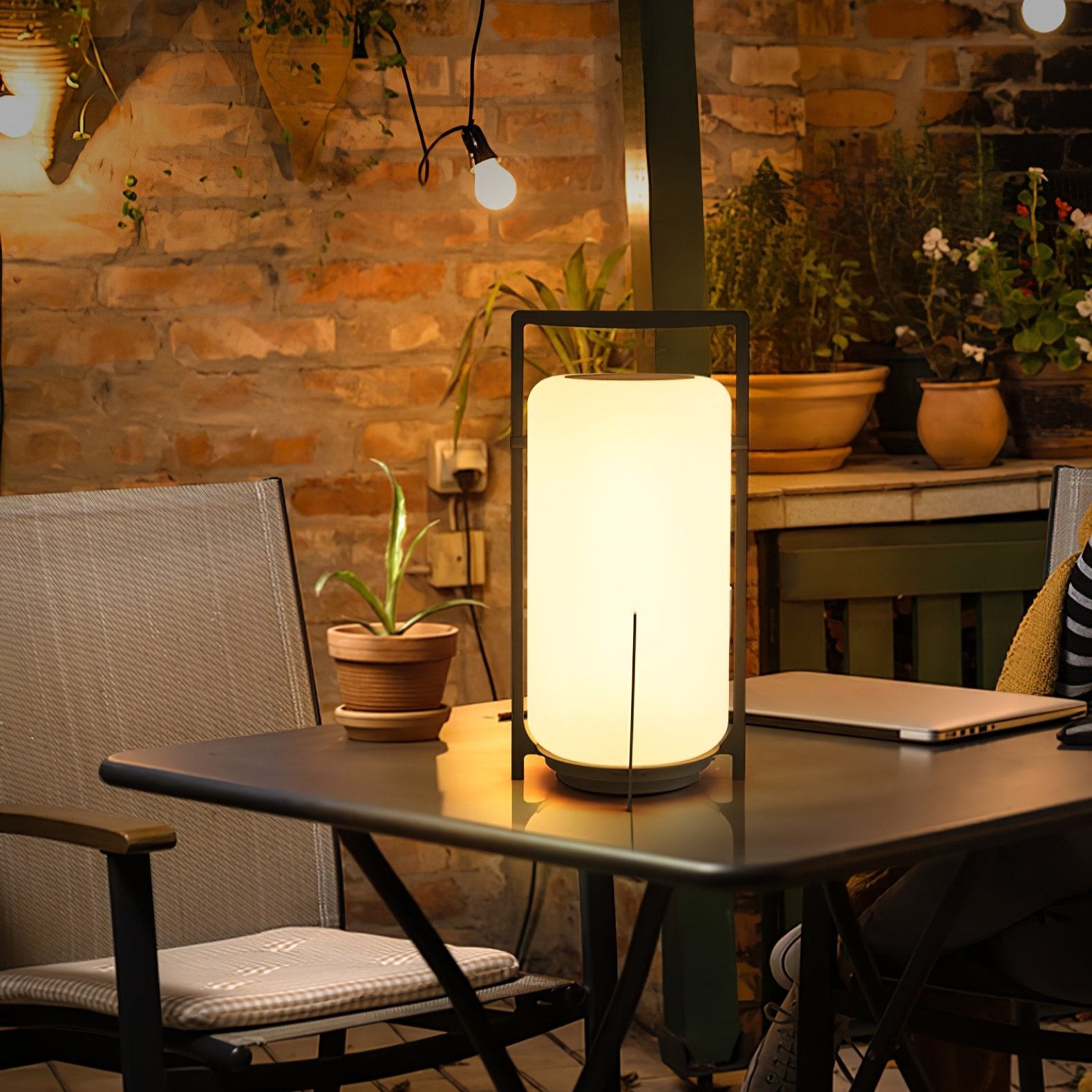 Twilight Lantern Solar Outdoor Table Lamp