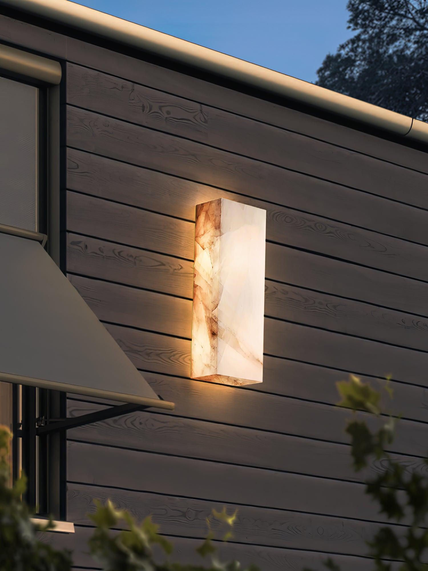 Rectangular Alabaster Wall Sconce