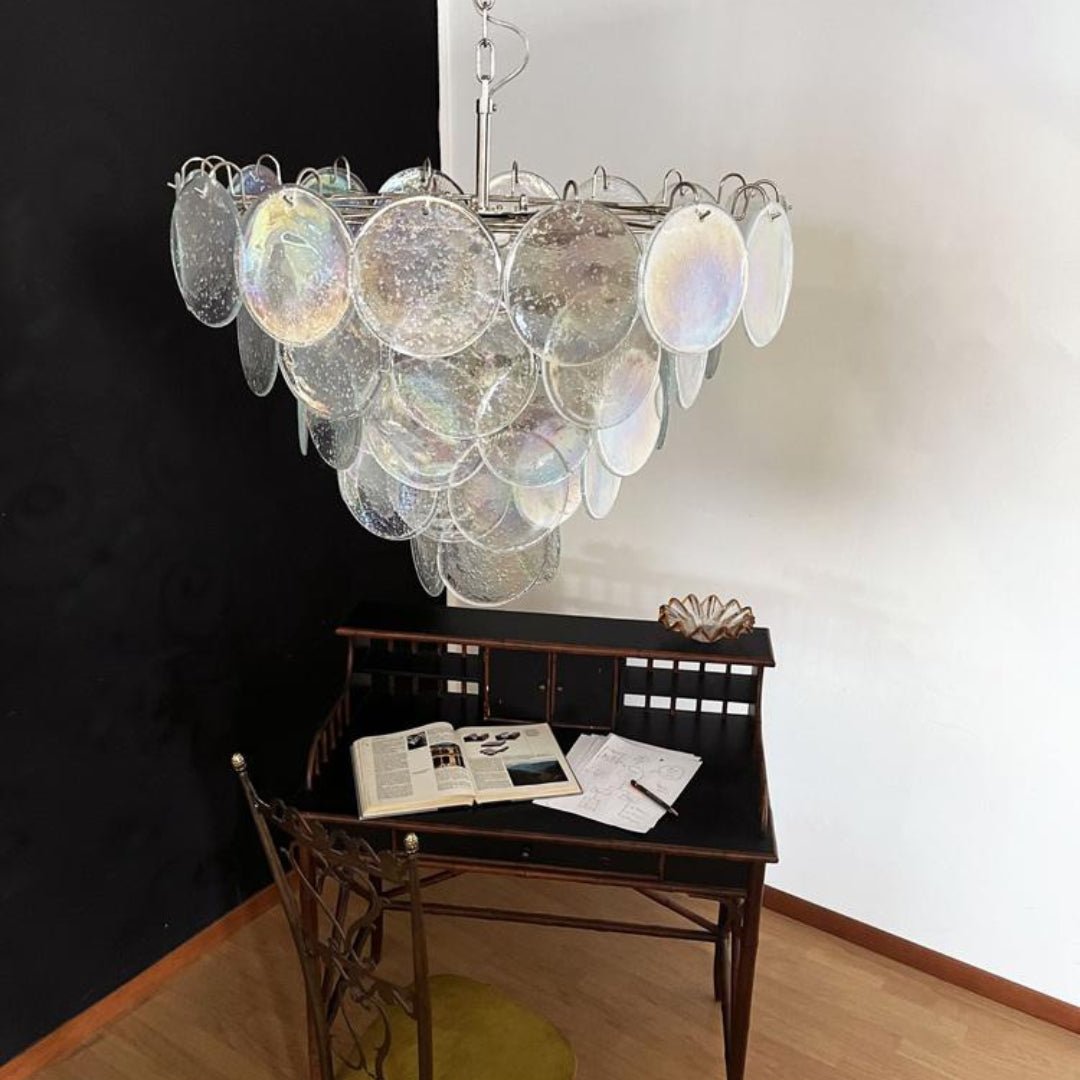 Murano Disc Iridescent Chandelier