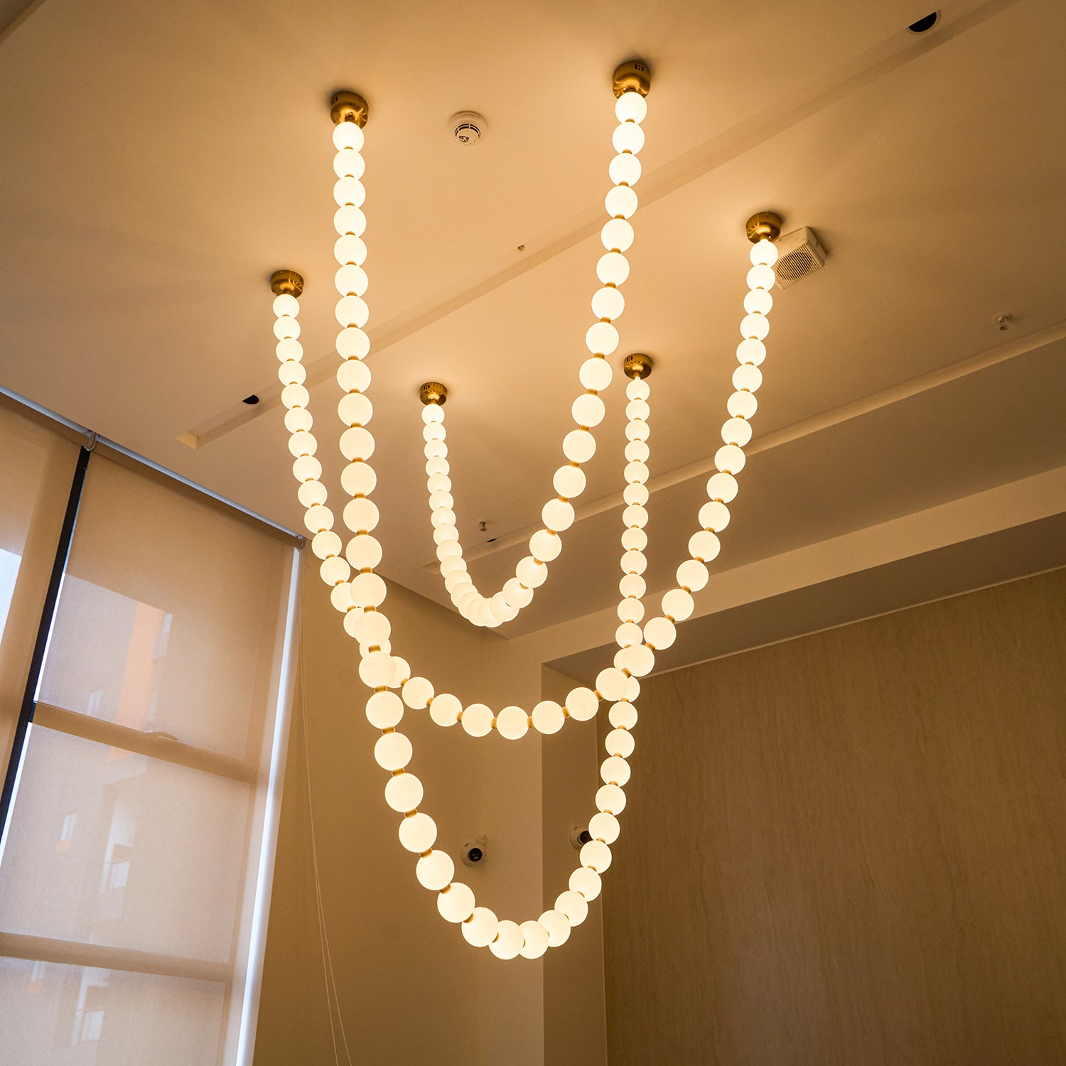 Pearl Necklace Balls Chandelier