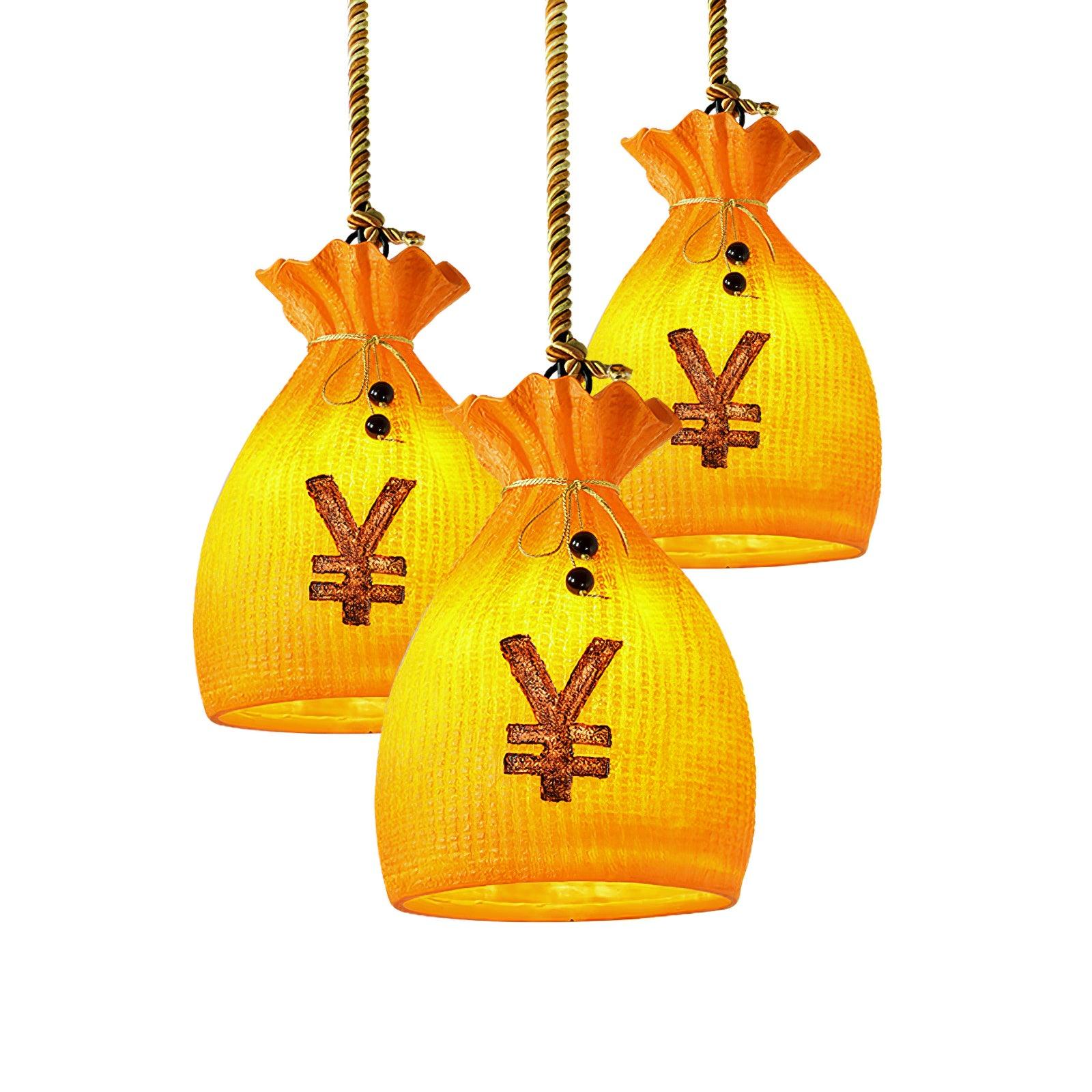 Prosperity Pouch Resin Pendant Lamp