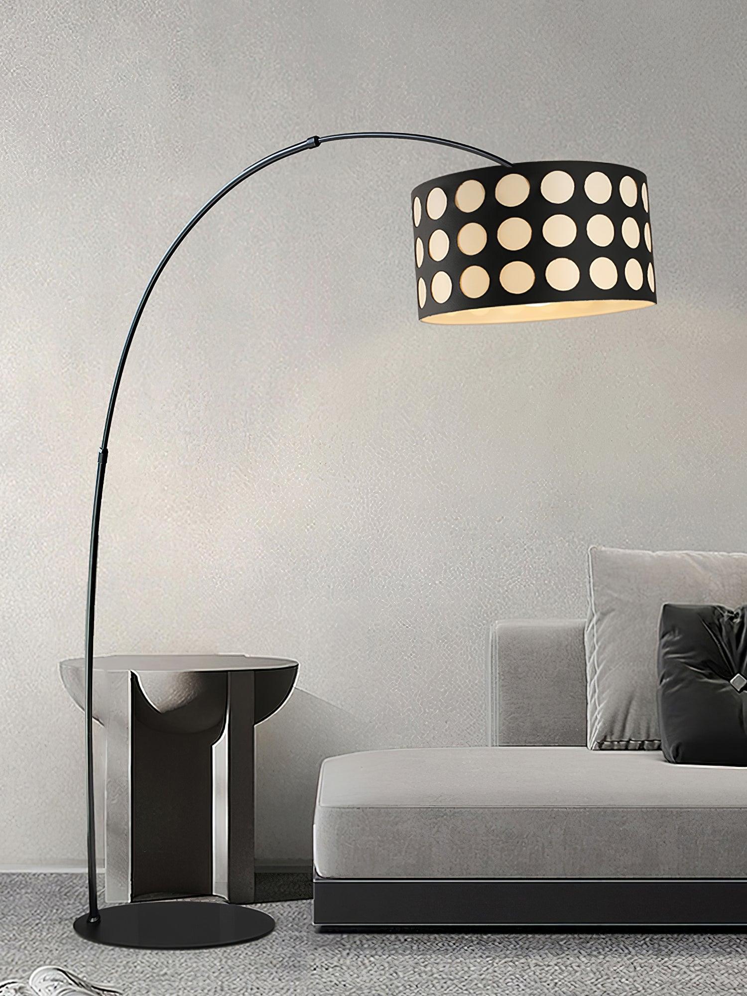 Polka Arc Fabric Floor Lamp