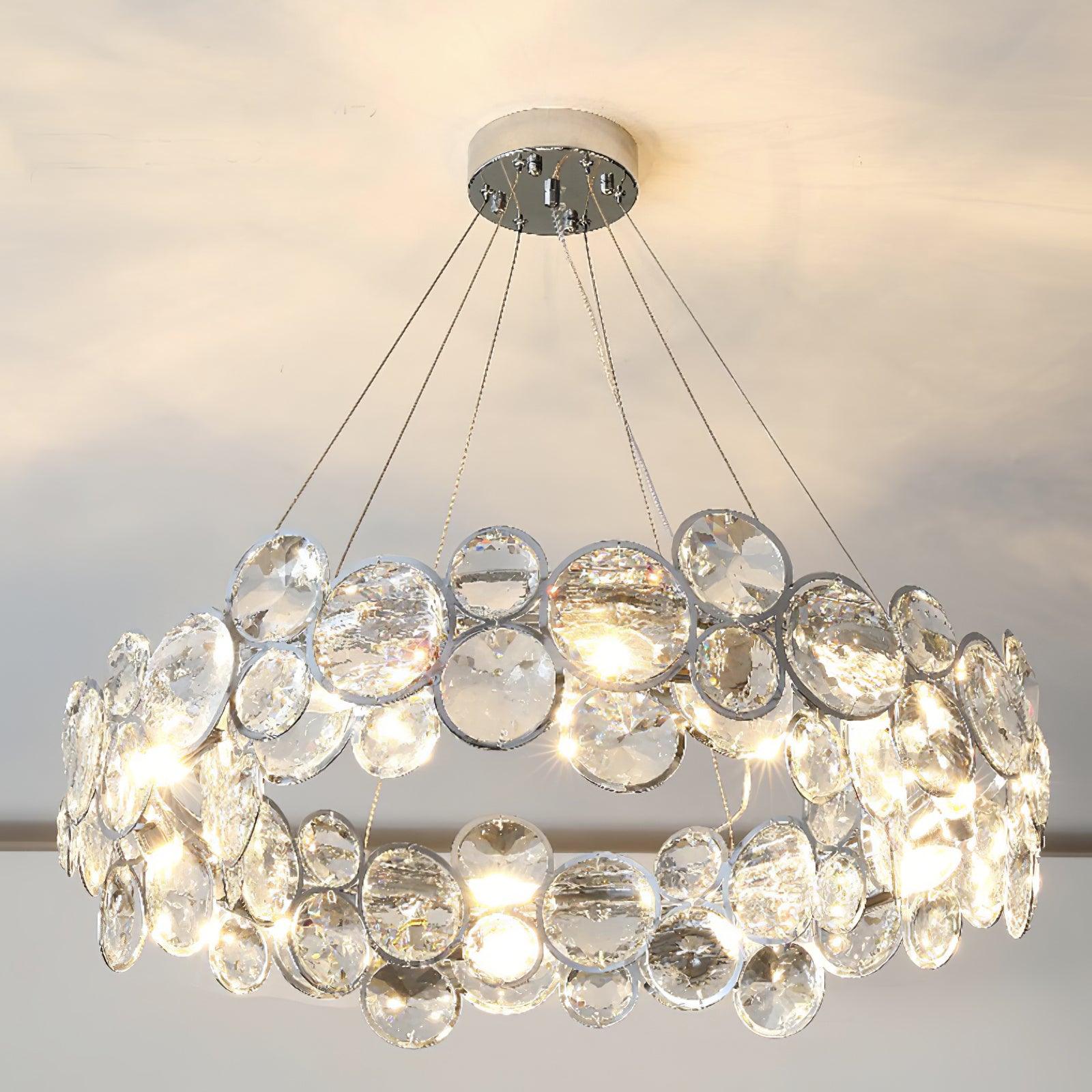 Chrome Round Crystal Chandelier