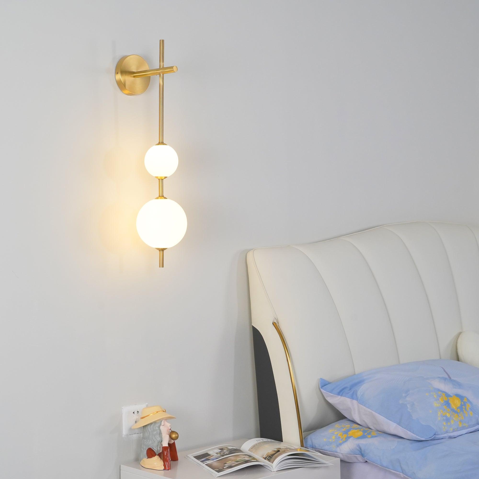 Vertical Globe Plug-in Wall Lamp