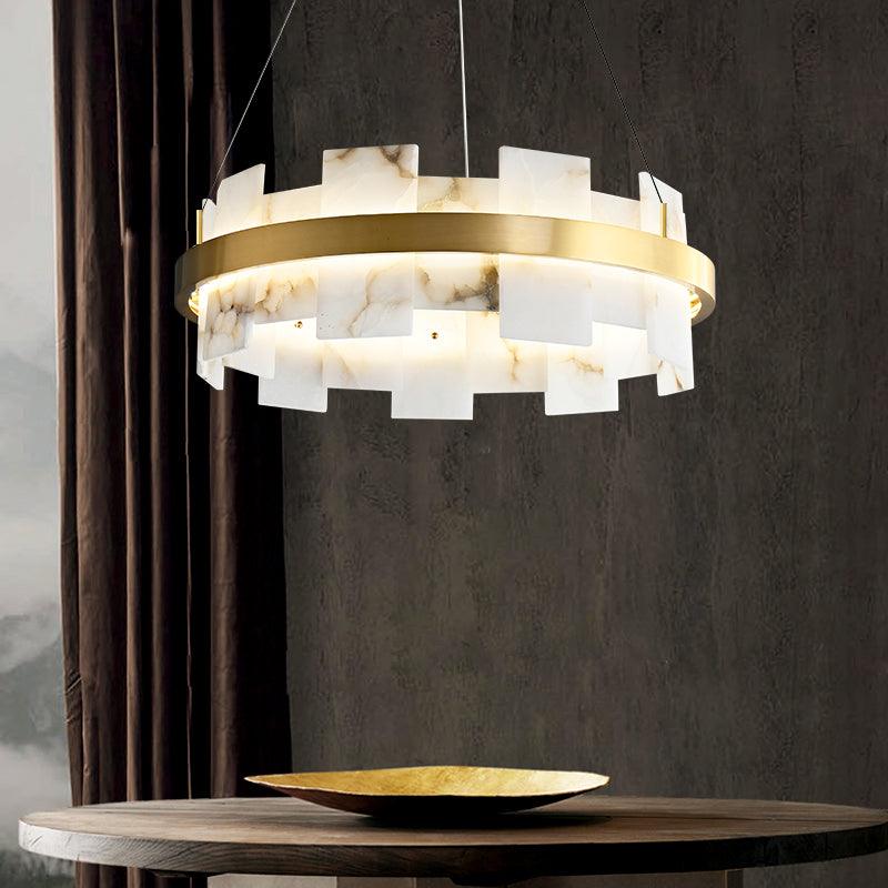 Alabaster Halo Chandelier