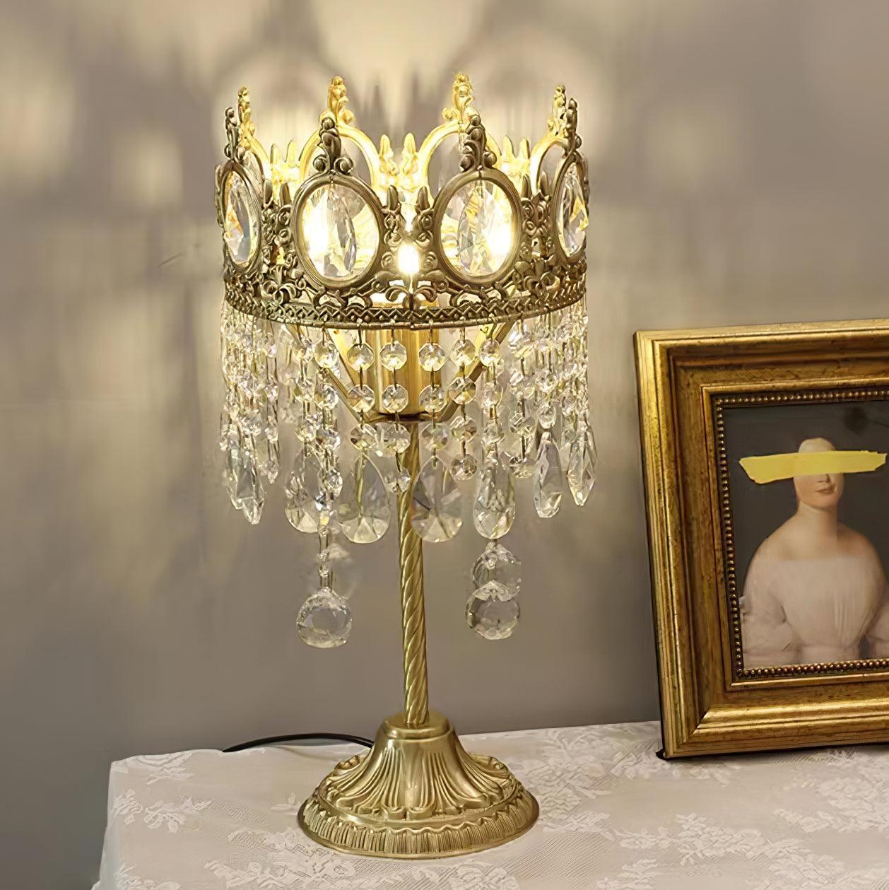 Vintage Crystal Table Light