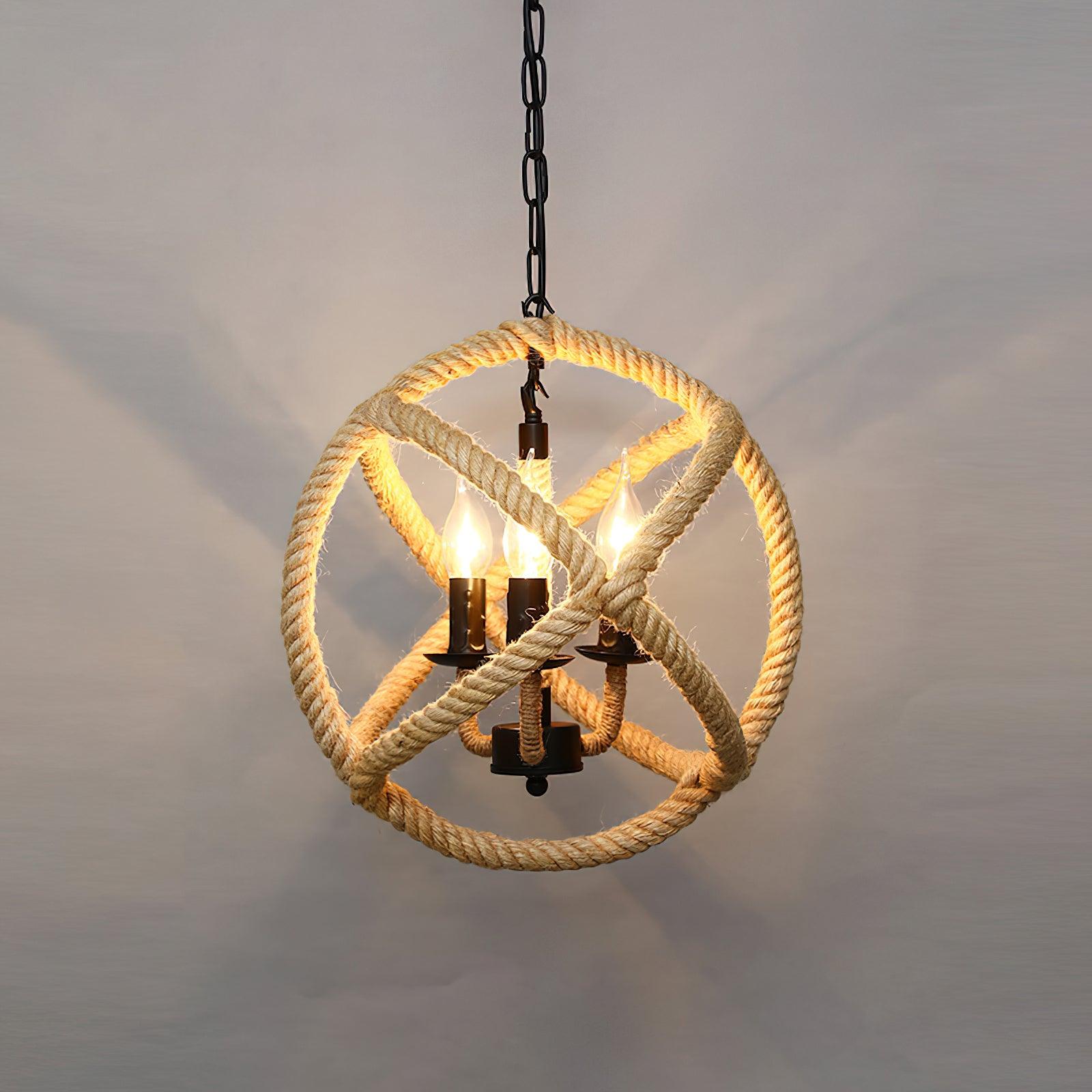 Retro Hemp Rope Interesting Pendant Light