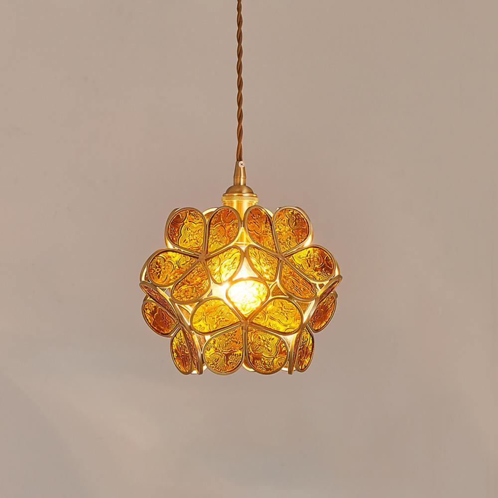 Glass Petal Pendant Light