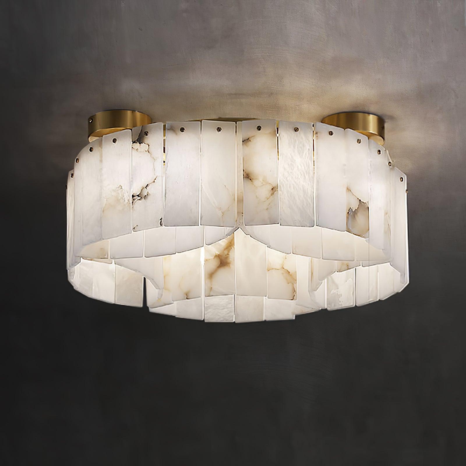 Luxe Alabaster Brass Ceiling Lamp