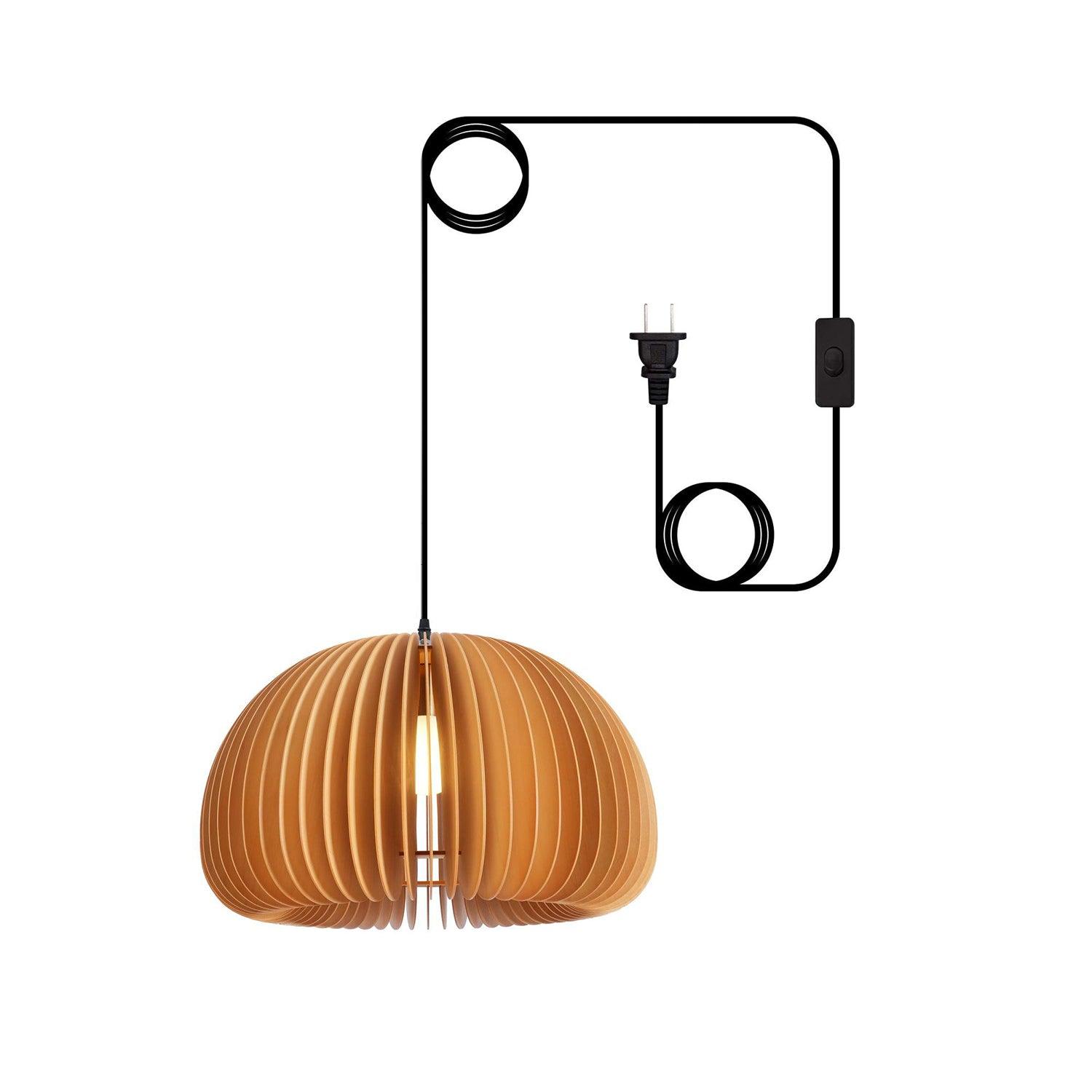 Wooden Pumpkin Swag Lights