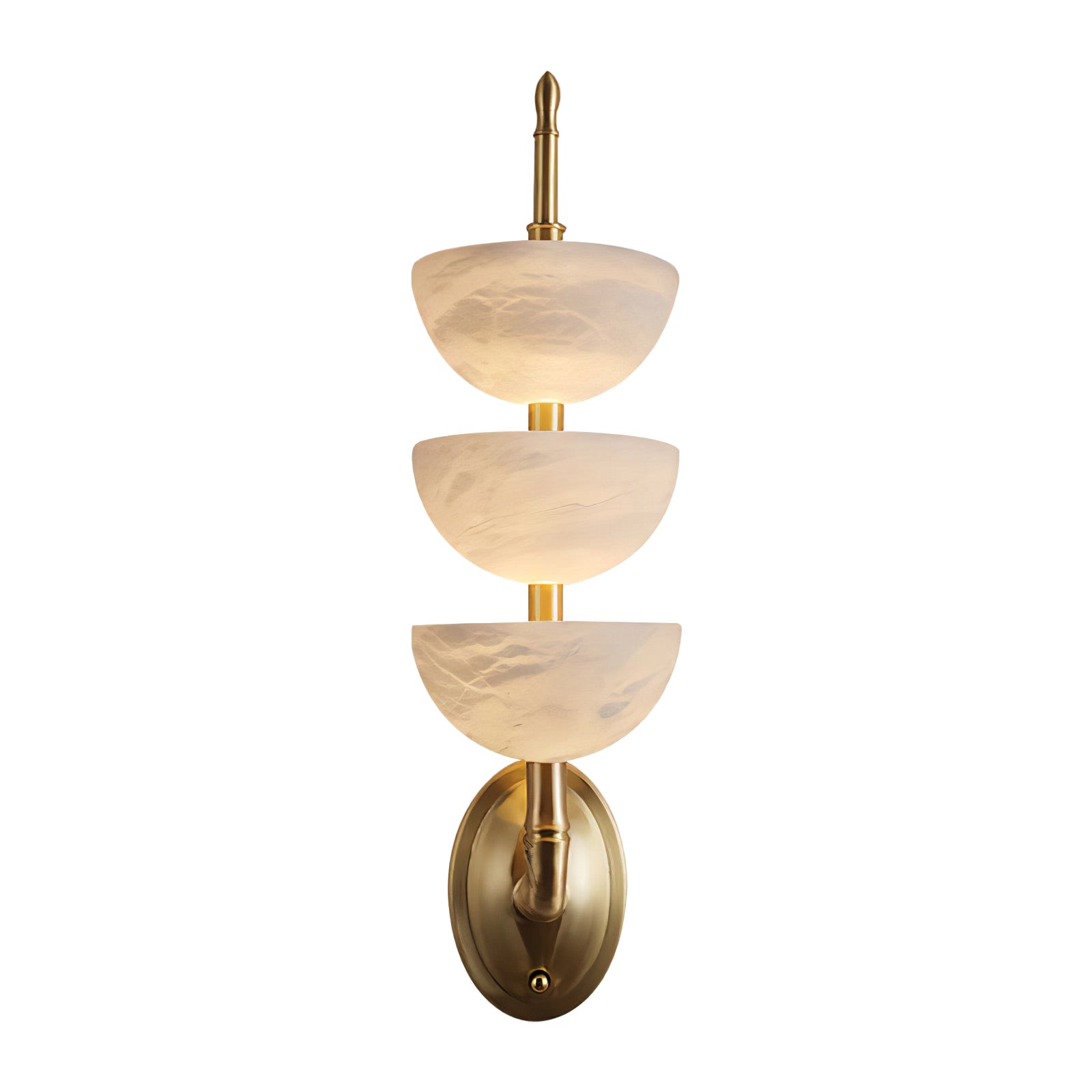 Triple Alabaster Wall Sconce