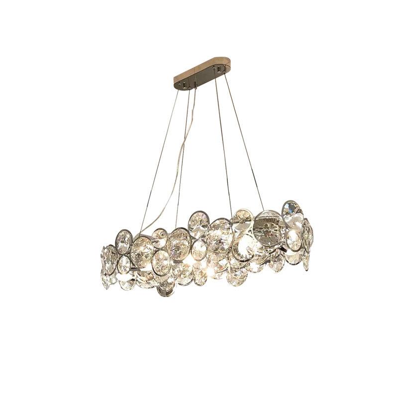 Chrome Round Crystal Chandelier