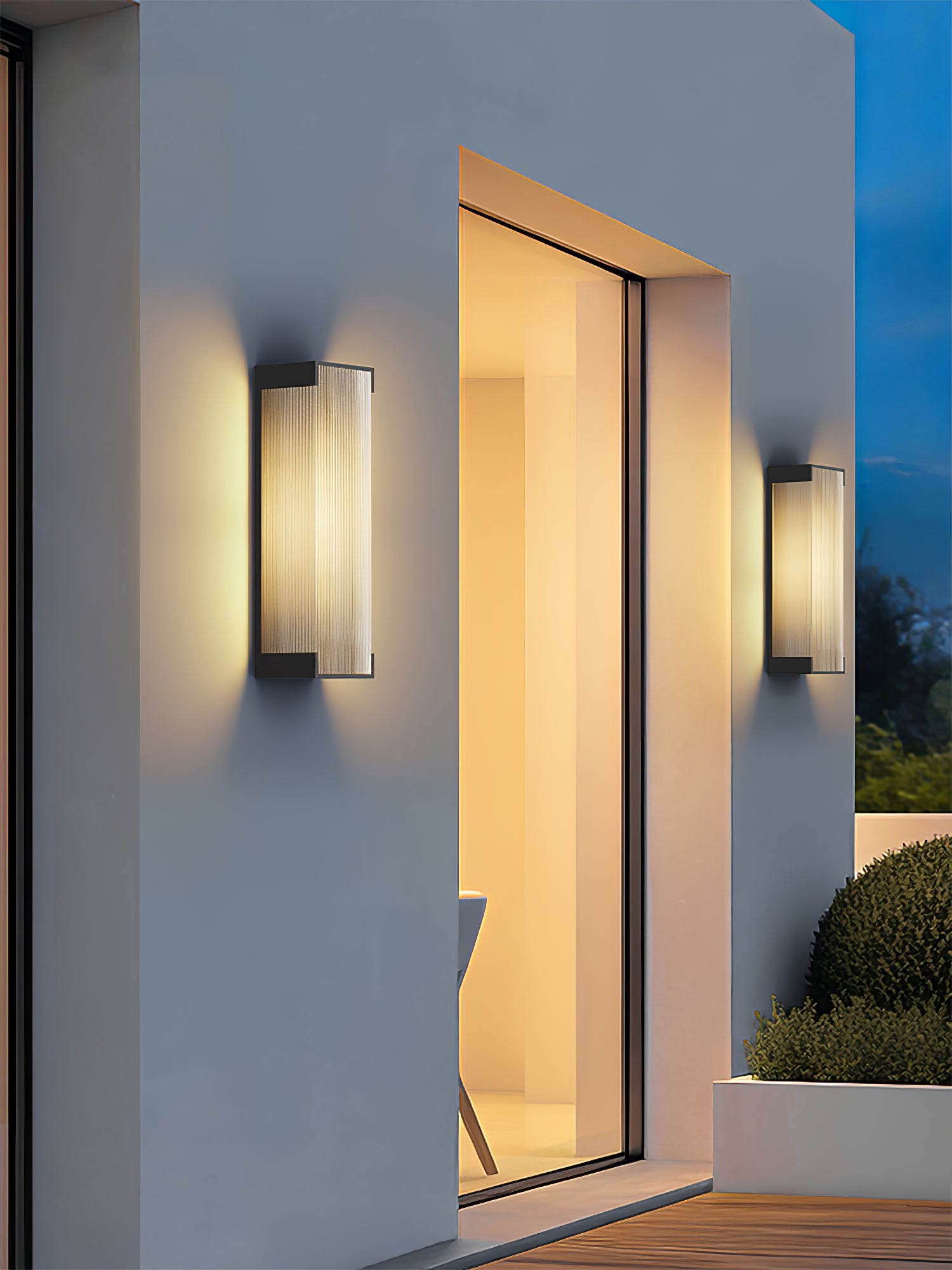 Rectangular Solar Outdoor Wall Light