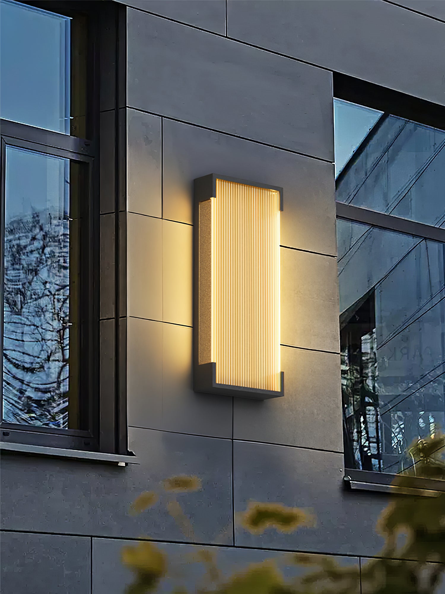 Rectangular Solar Outdoor Wall Light