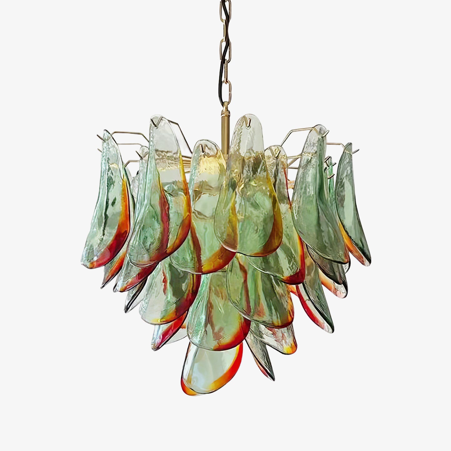 Emerald Flame Murano Glass Chandelier