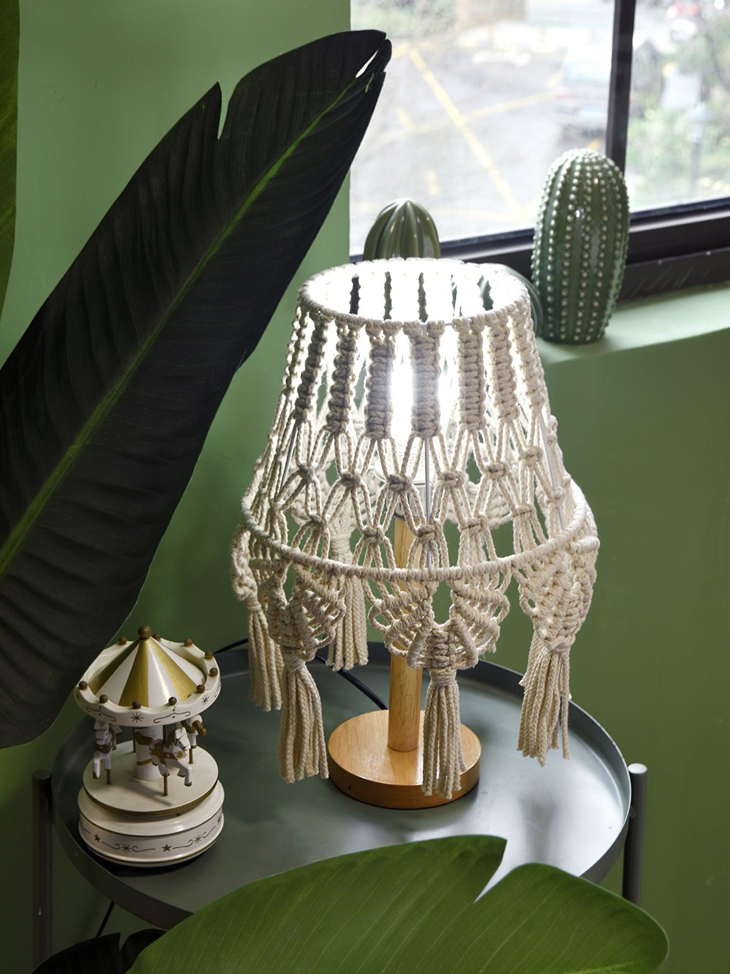 Macrame Table Lamp