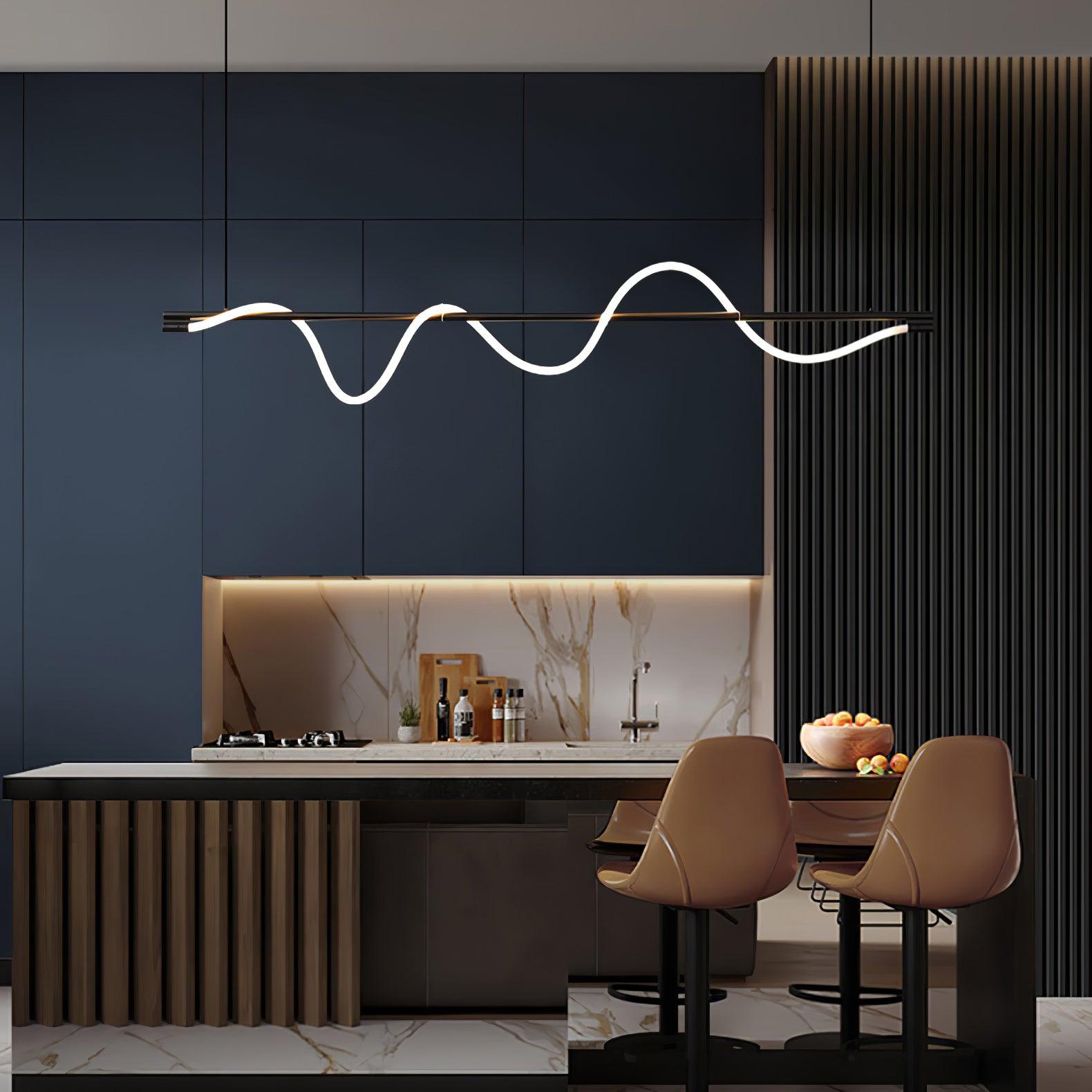 Linear Curve Island Pendant Lamp