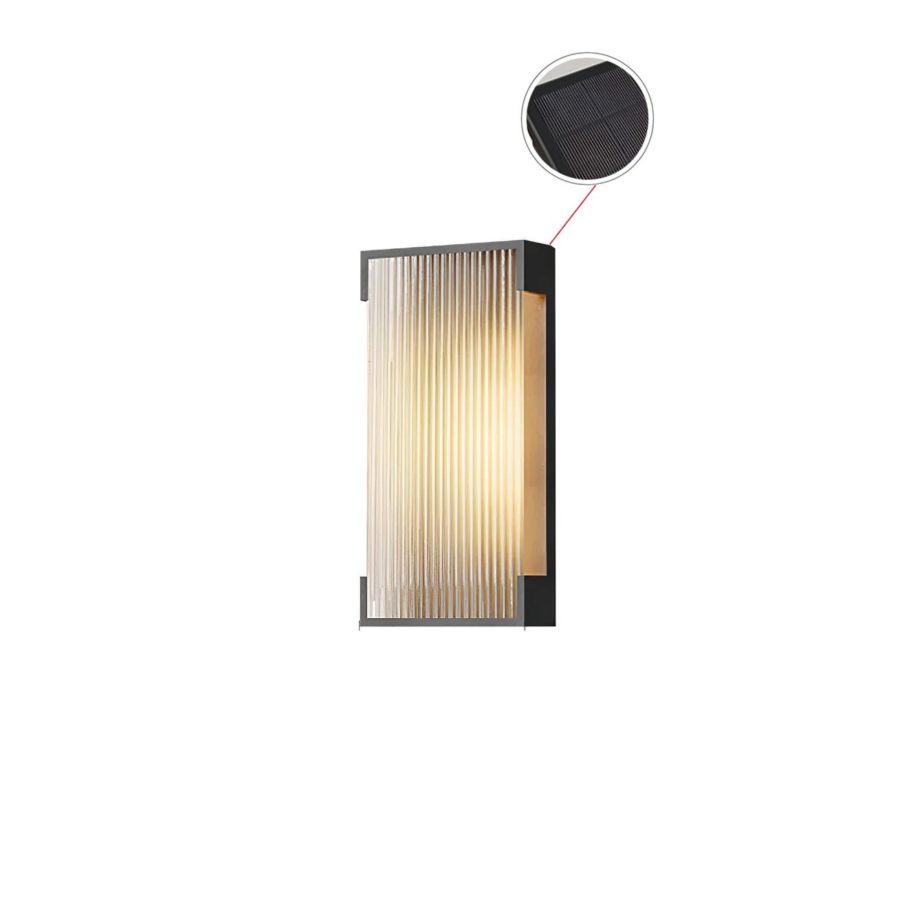 Rectangular Solar Outdoor Wall Light