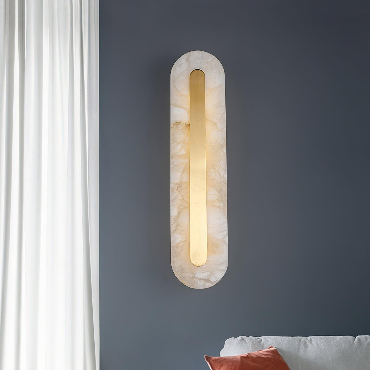 Alabaster Rounded Wall Light