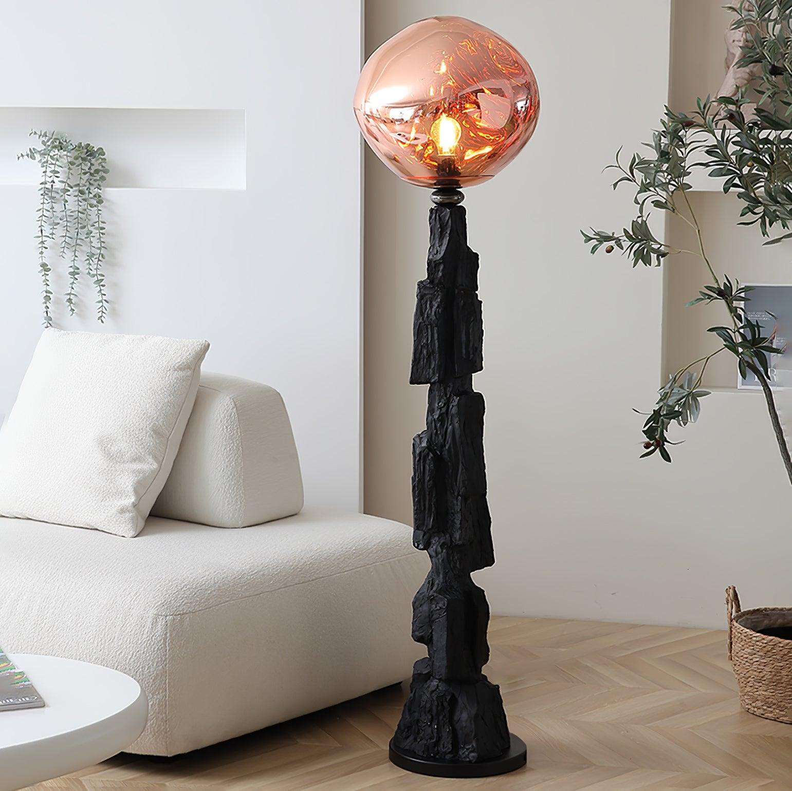 Charcoal Lava Floor Lamp