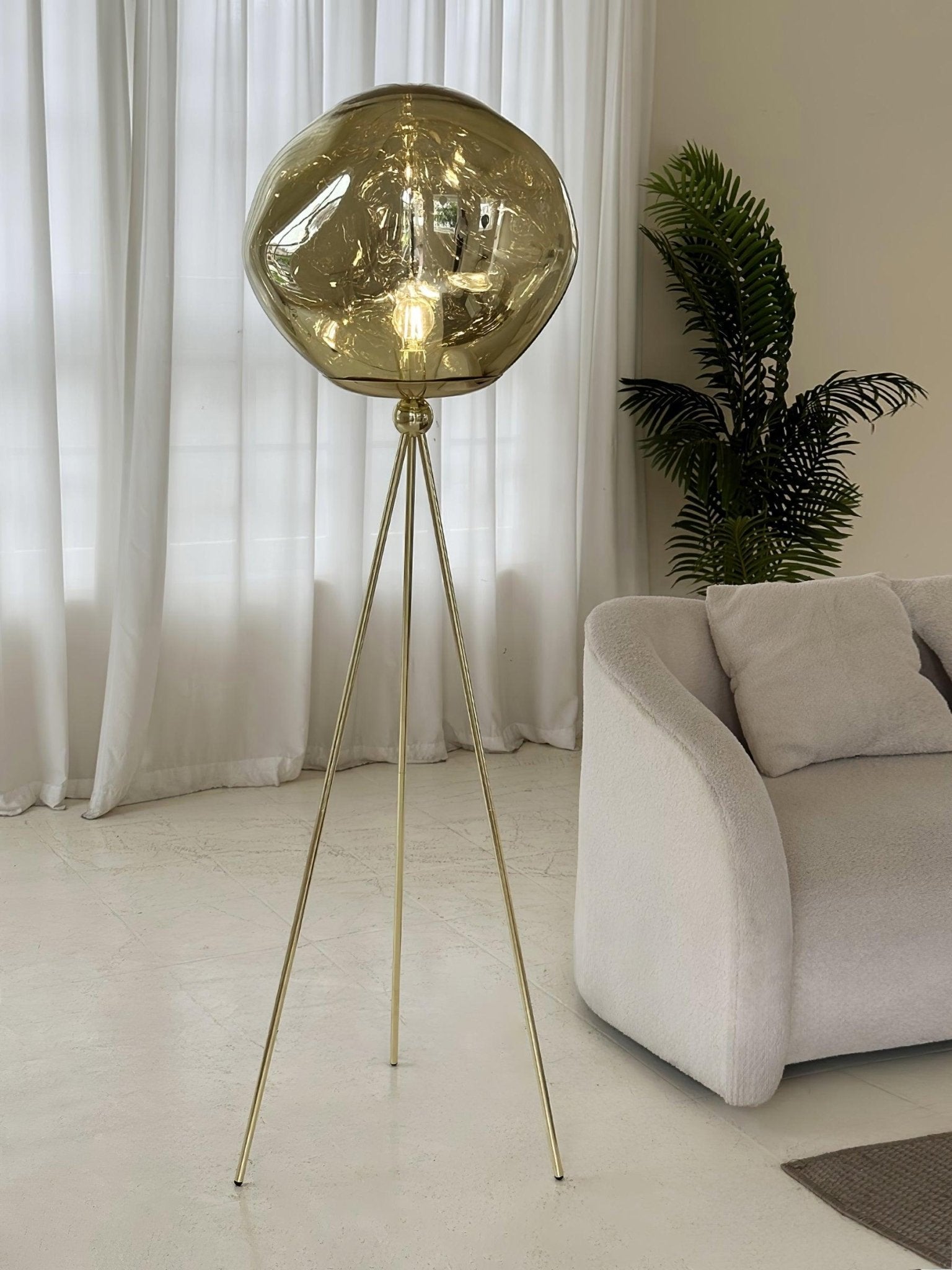 Lava Tripod Rock Floor Lamp