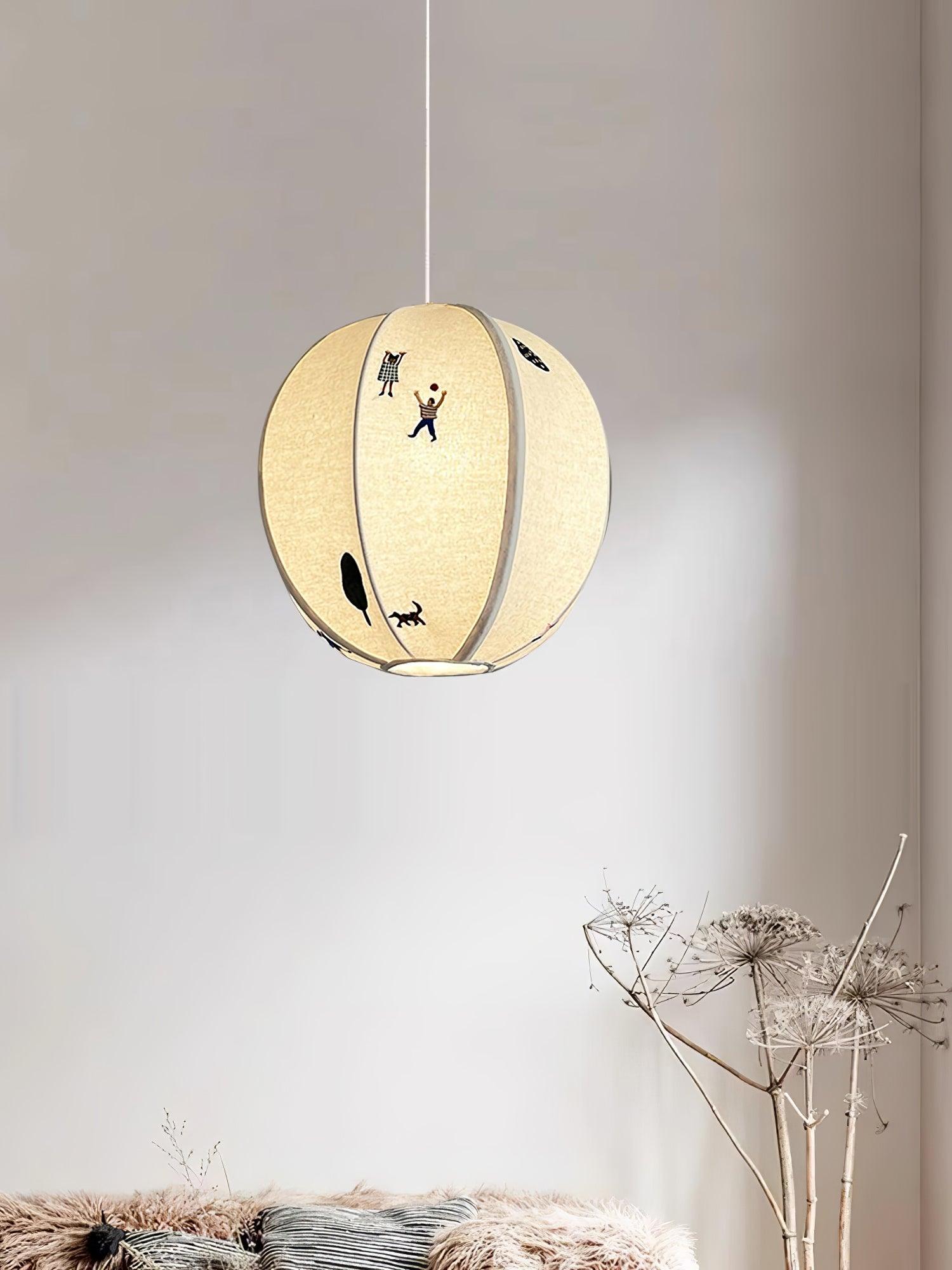 Park Embroidered Textile Pendant Lamp