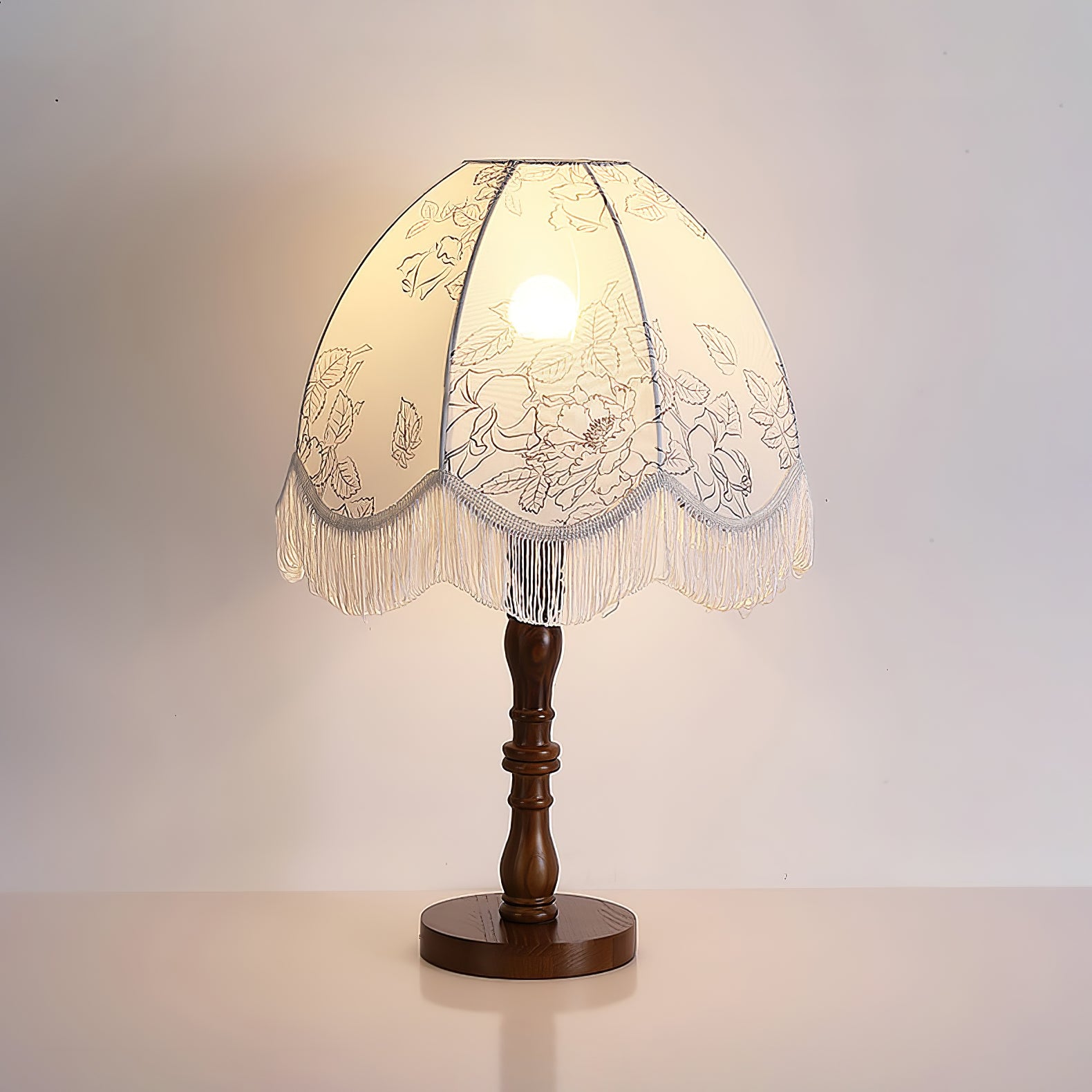 Printed Tassel Table Lamp