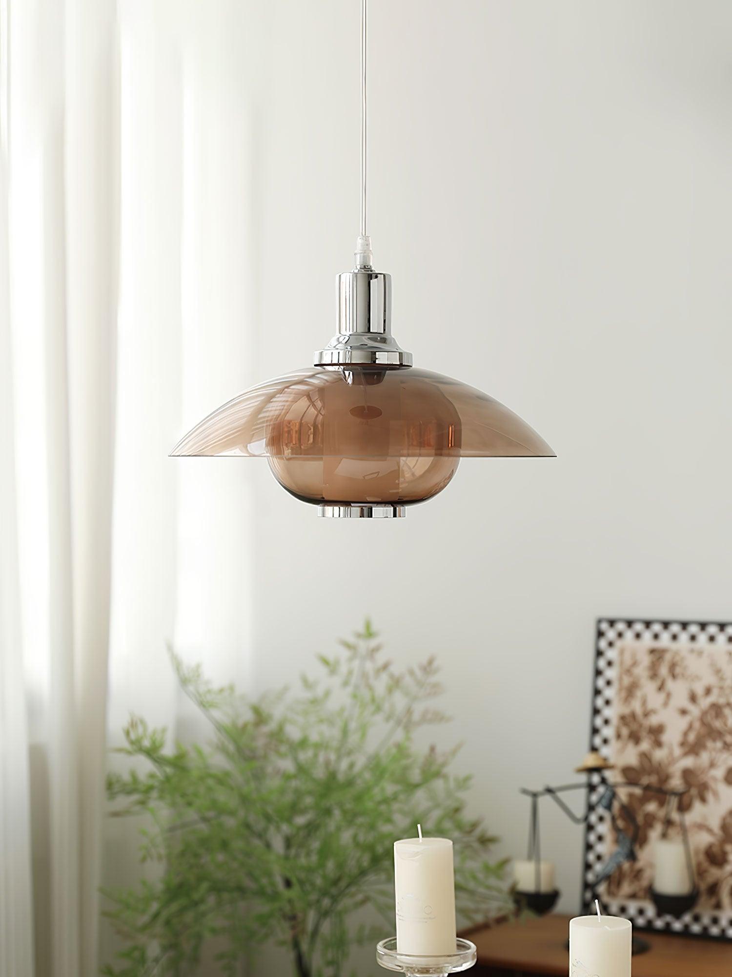 Flying Saucer Chrome Pendant Light