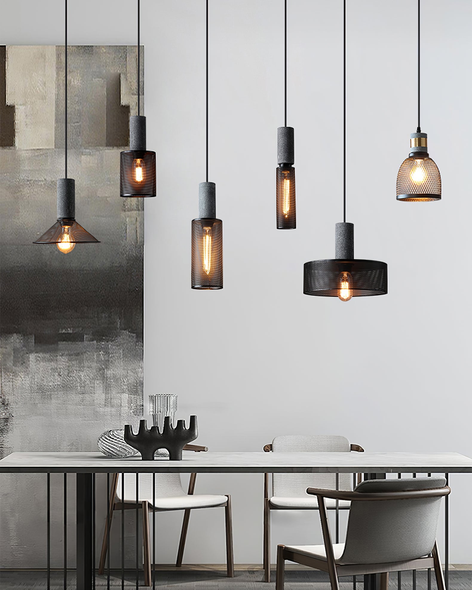 Cement Mesh Pendant Light