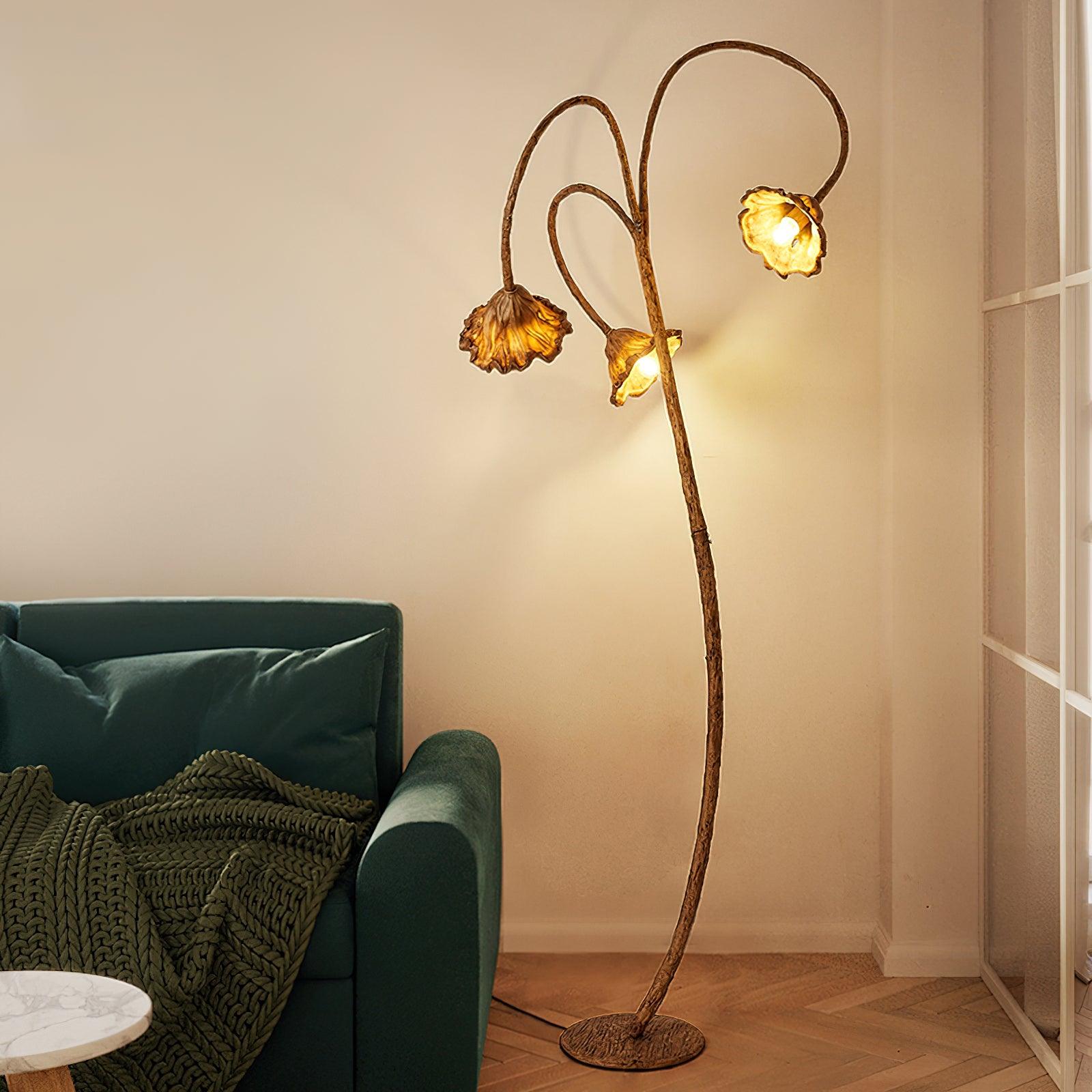 Artistic Lotus Leaf Floor Lamp