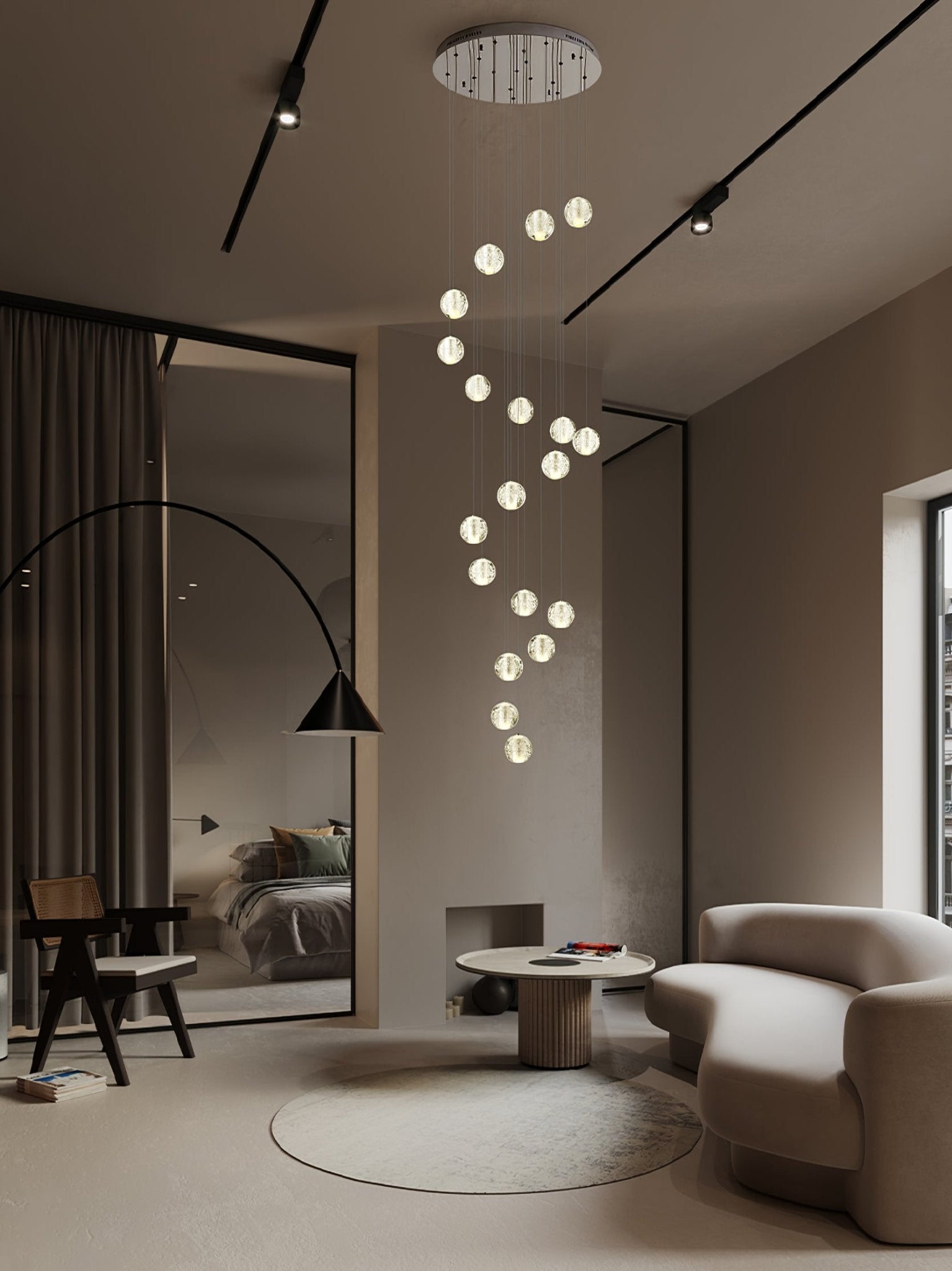 Crystal Bubbles Balls Pendant Lamp