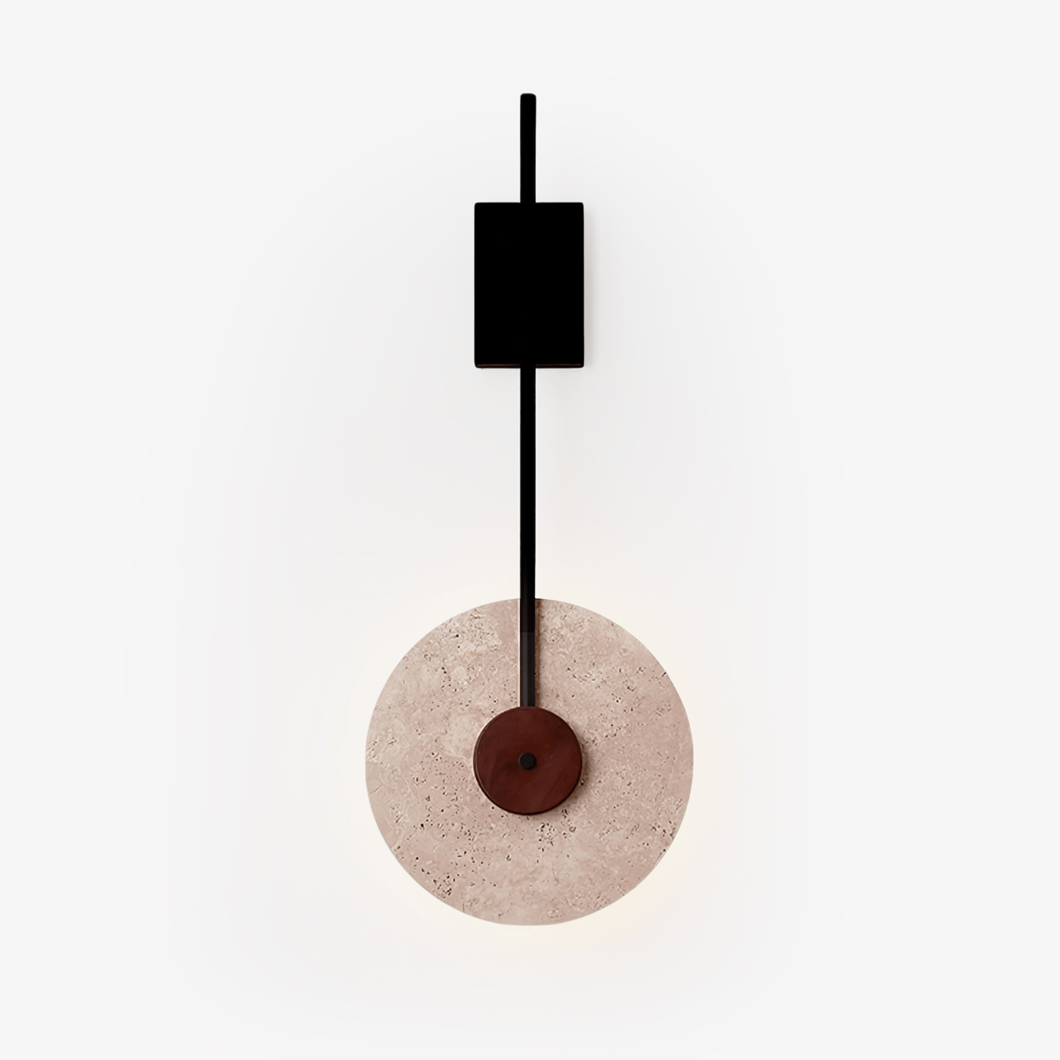 Disc Travertine Wall Lamp