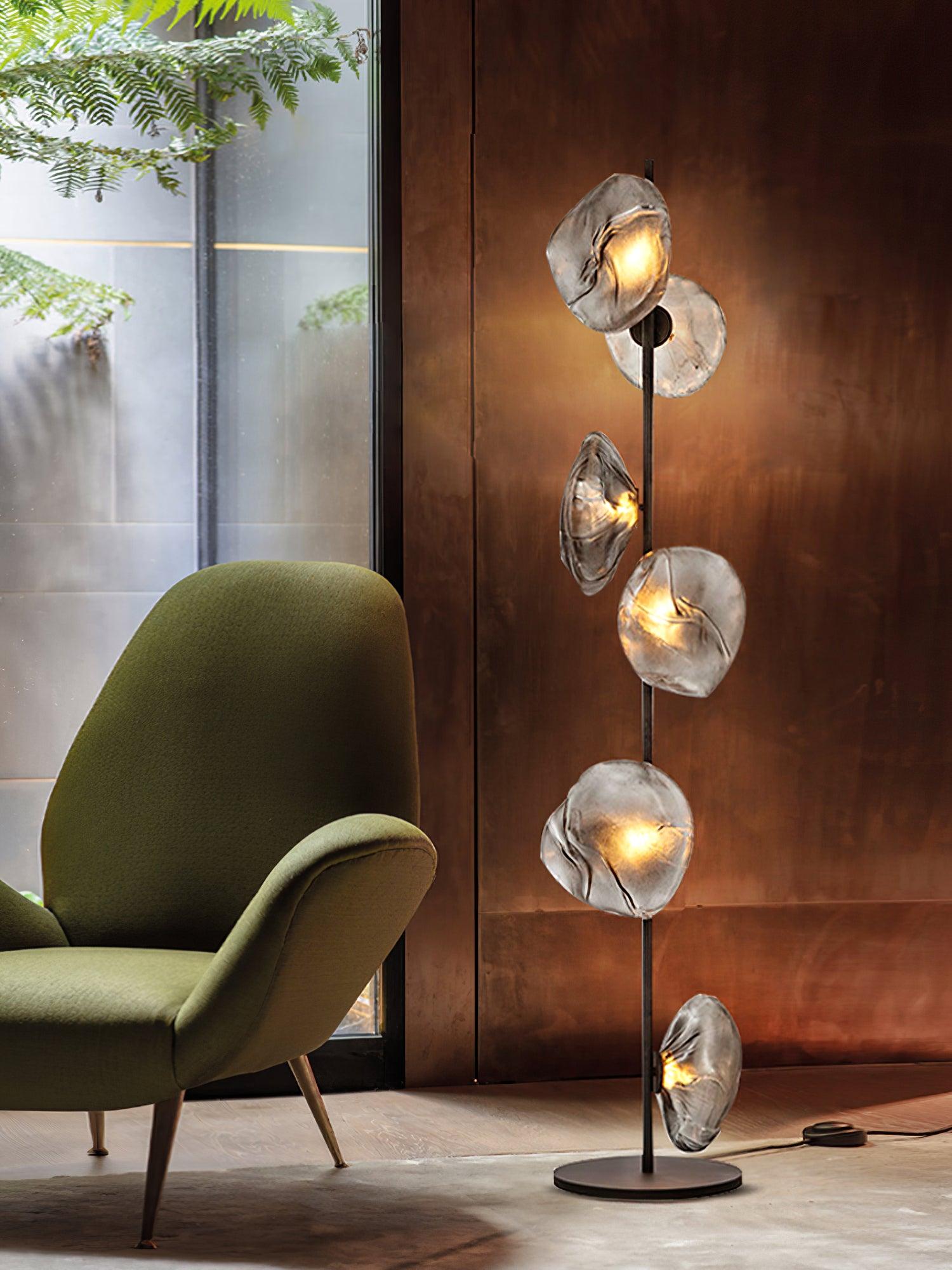 Glass Mesh Petals Floor Lamp