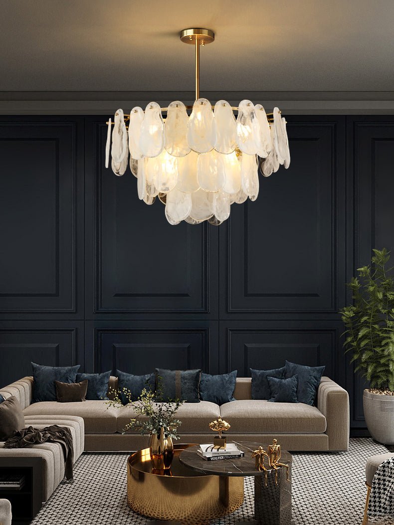 Round Cloud Glass Chandelier