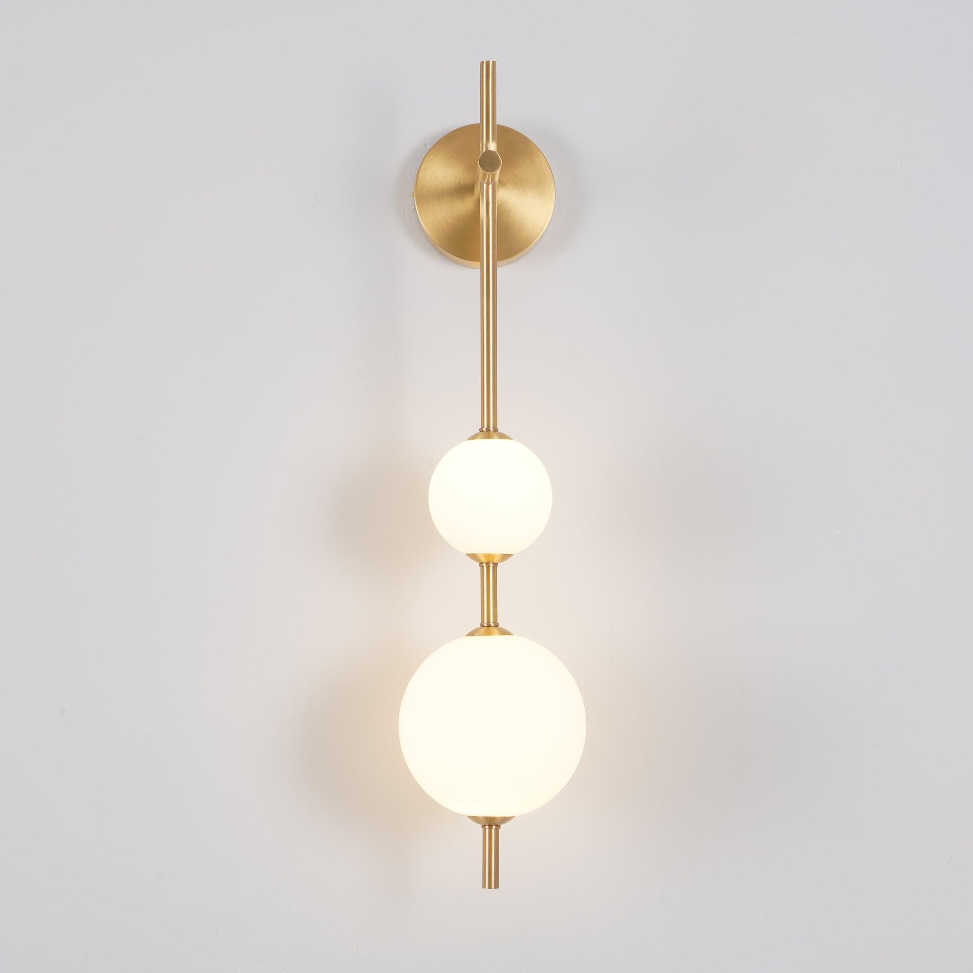 Vertical Globe Plug-in Wall Lamp