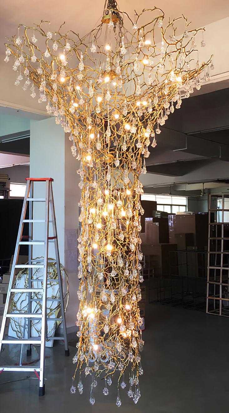 Tree Branch Staircase Chandelier