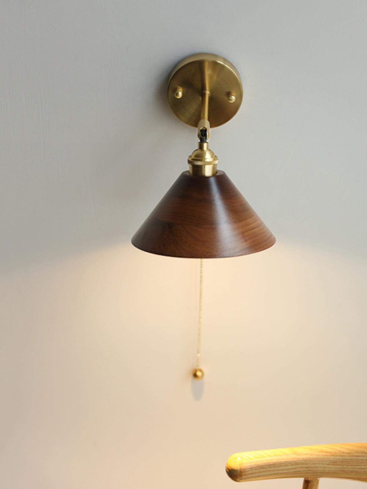 Vintage Wood Wall Lamp