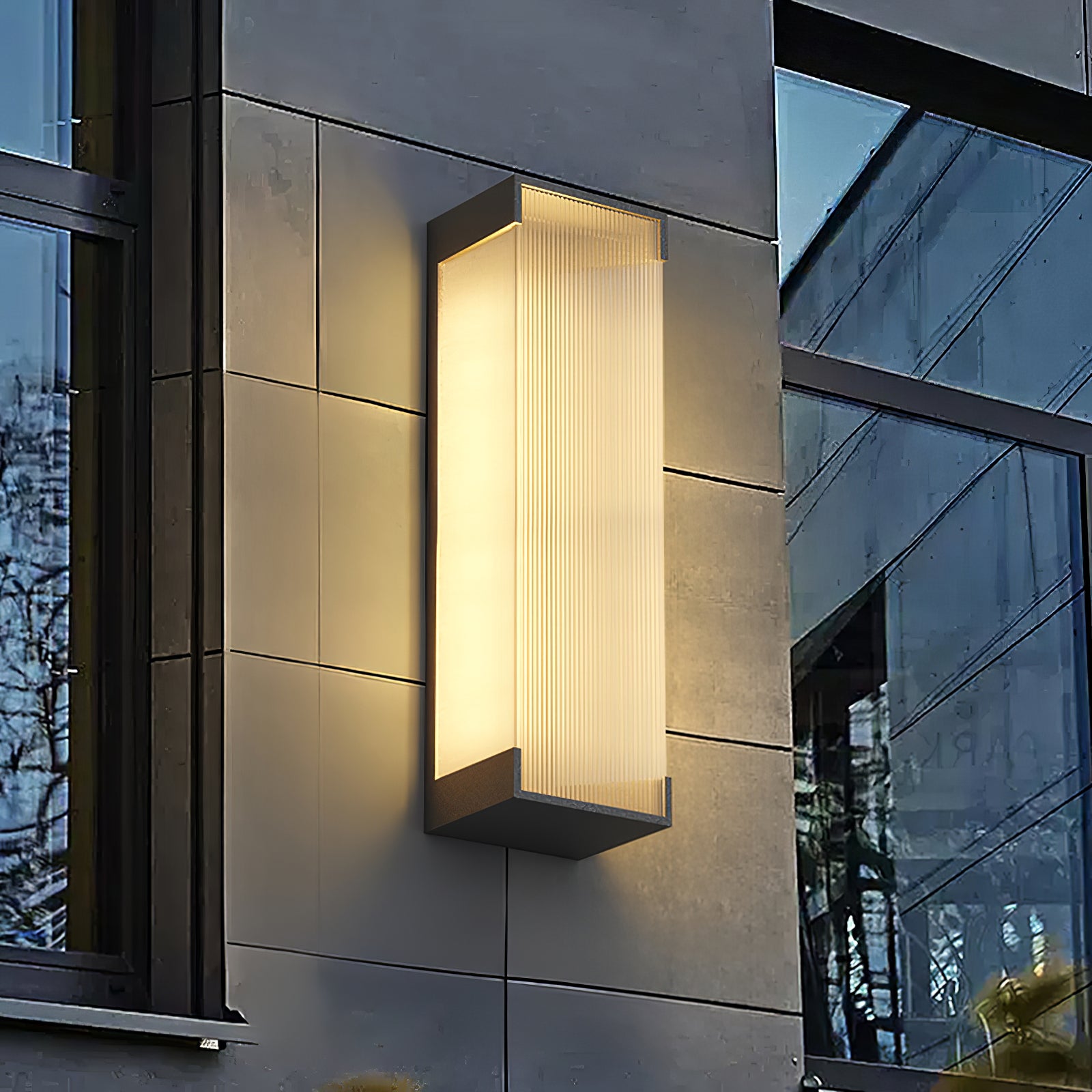 Rectangular Solar Outdoor Wall Light