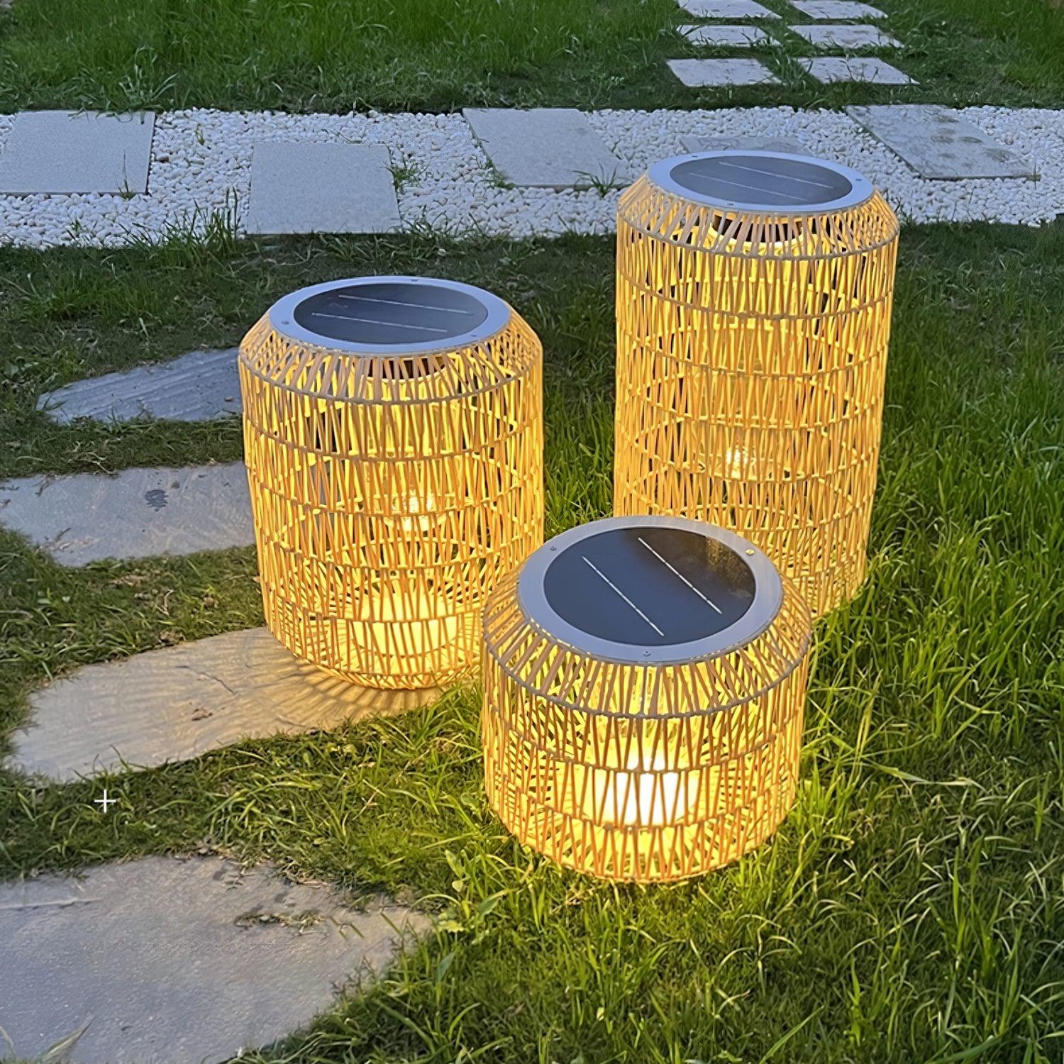 Woven Rattan Outdoor Lamp