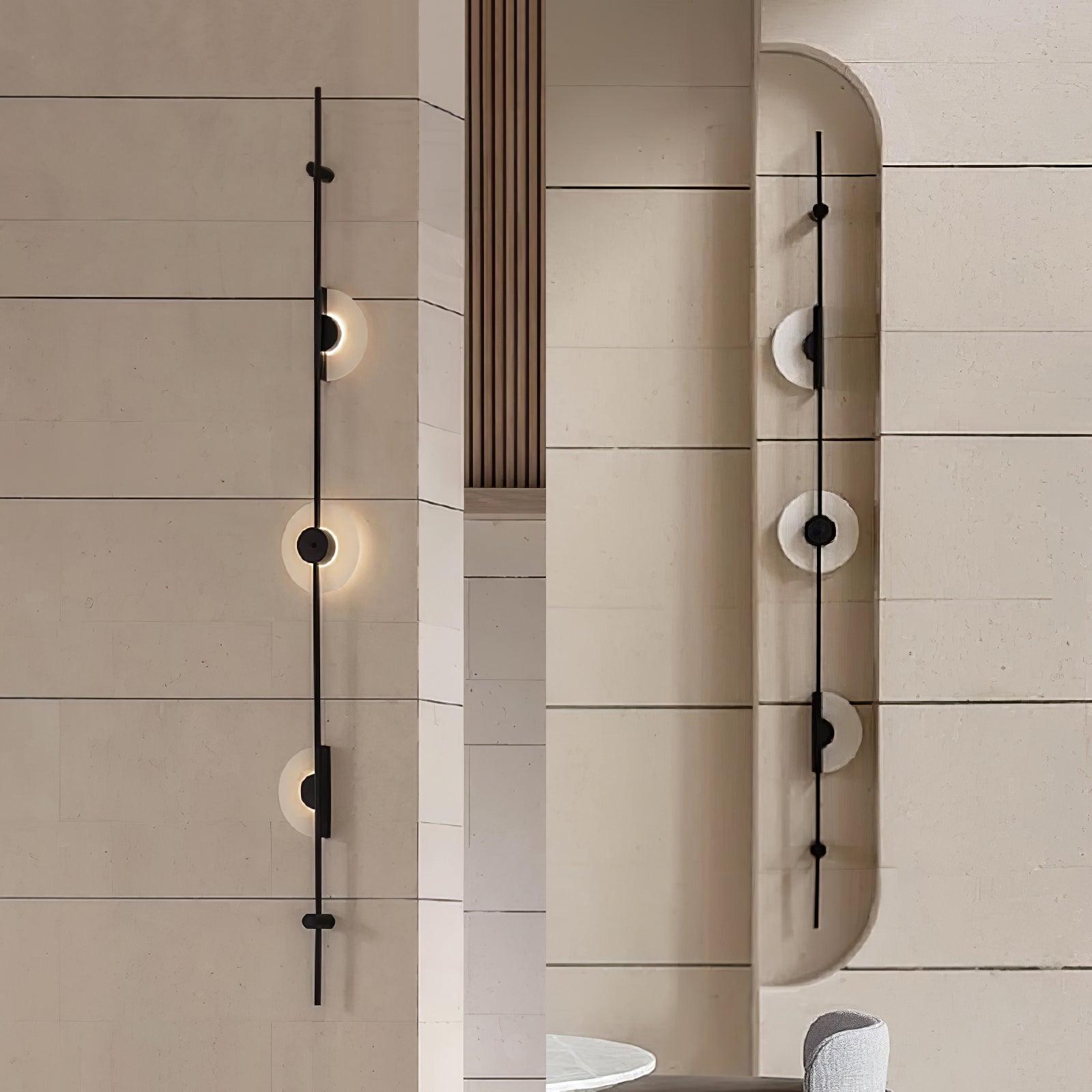 Alabaster Vertical Plug-in Wall Sconce