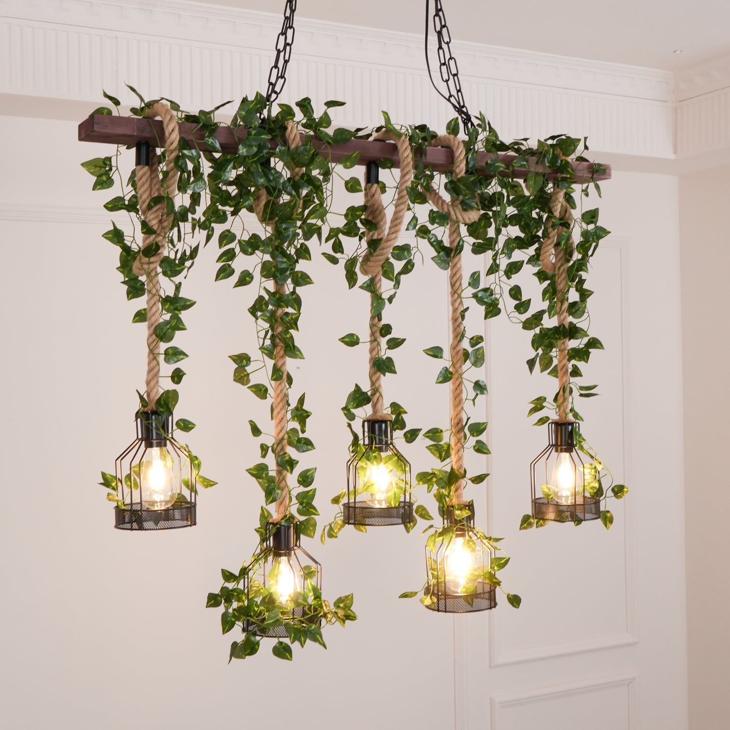 Rustic Wooden Chandelier