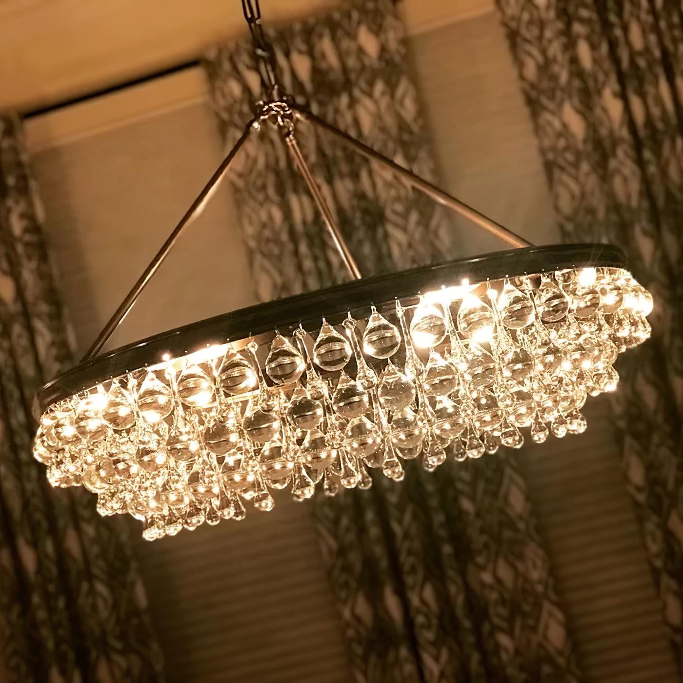 Unique Tiered Crystal Chandelier