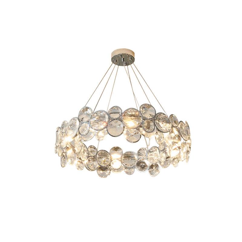 Chrome Round Crystal Chandelier