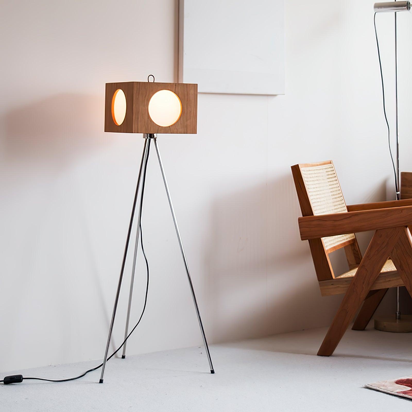 Vintage Tripod Camera Floor Lamp