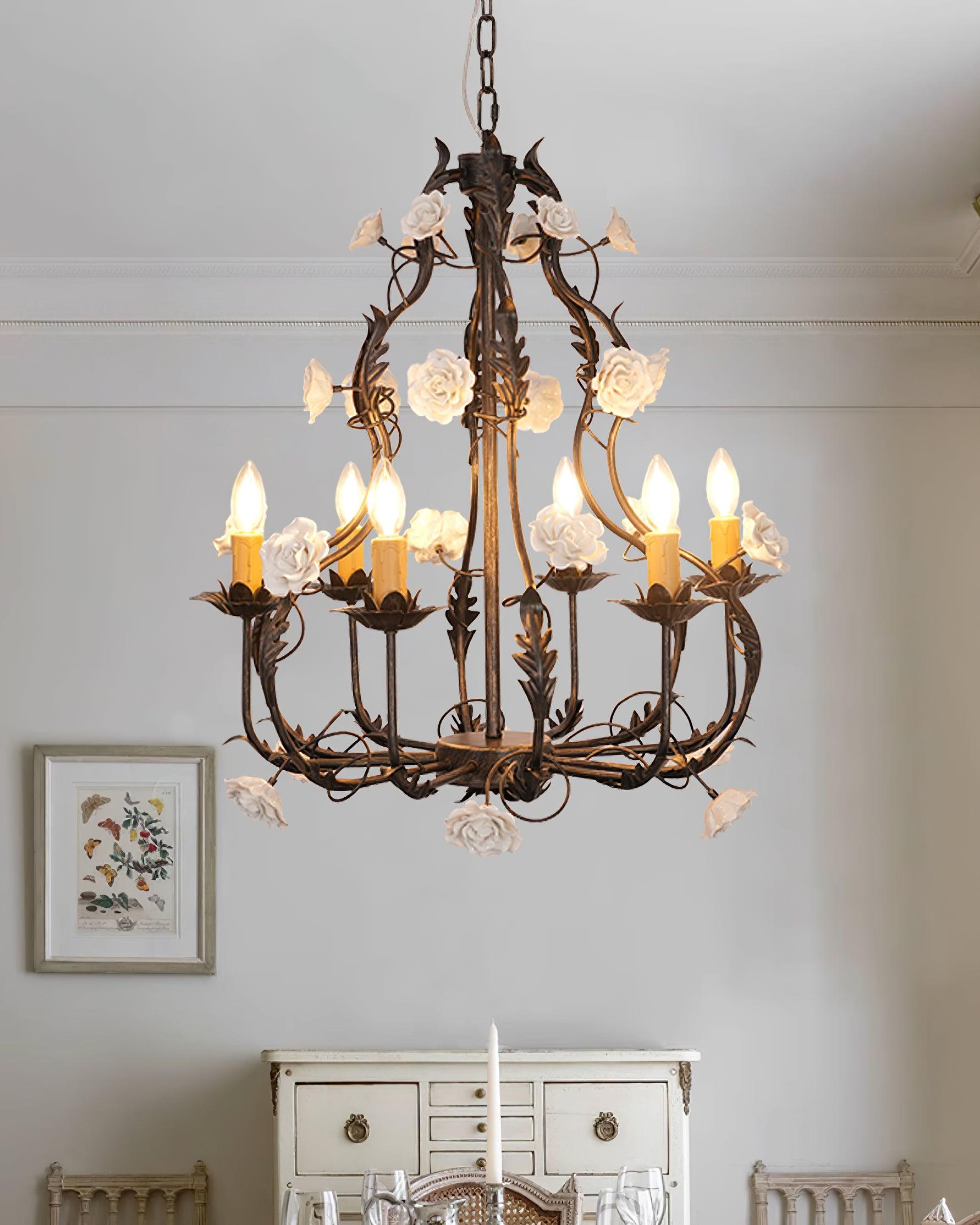 Florentine Rose Garden Chandelier