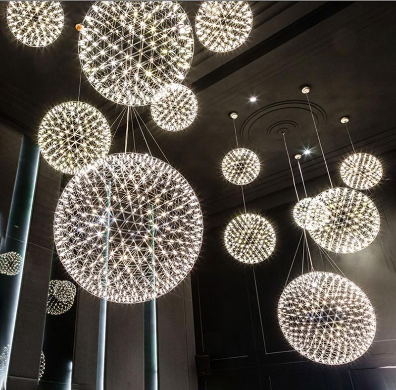 Gold Spark Ball Pendant Light