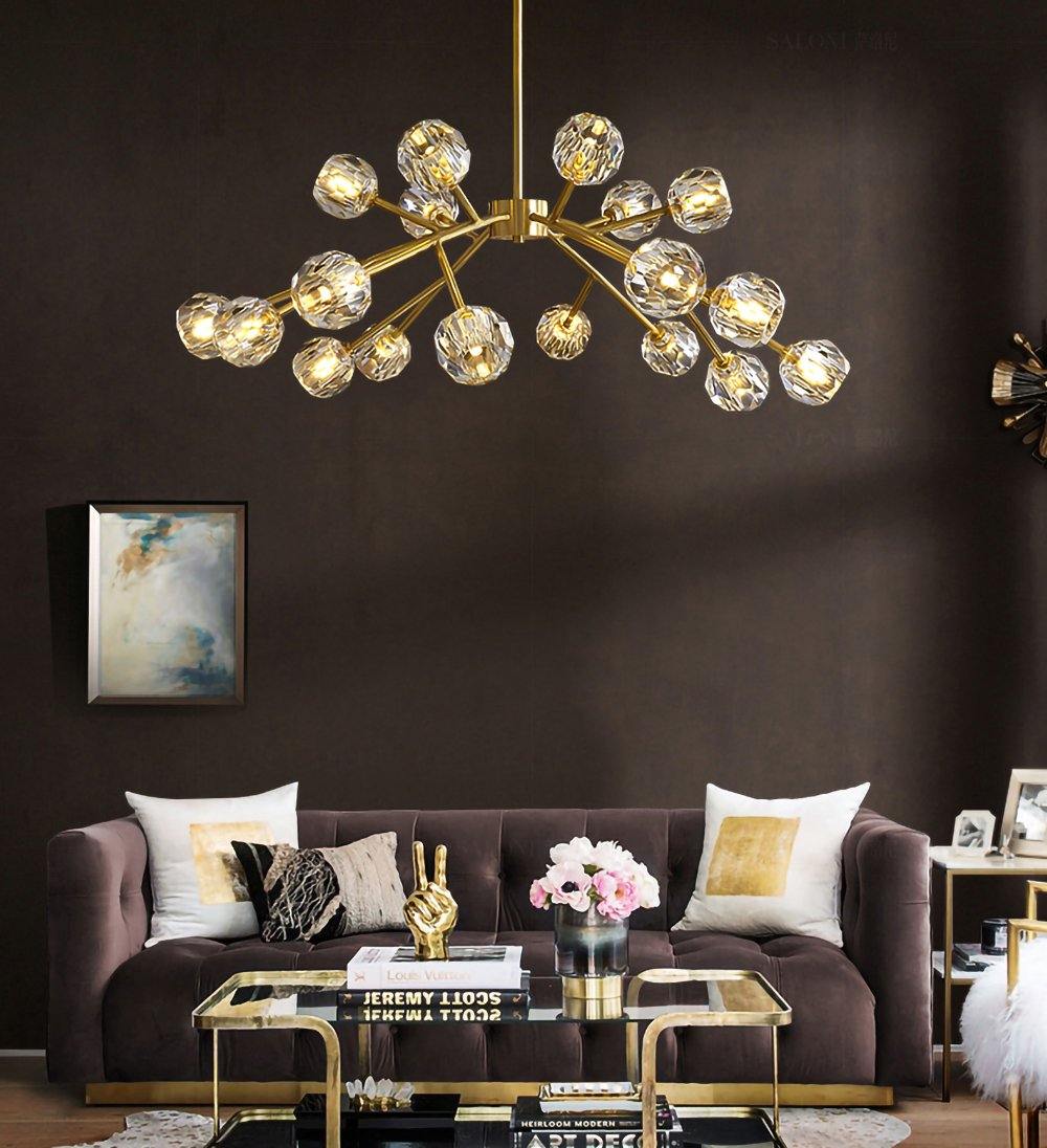 Crystal Ball Round Cluster Chandelier